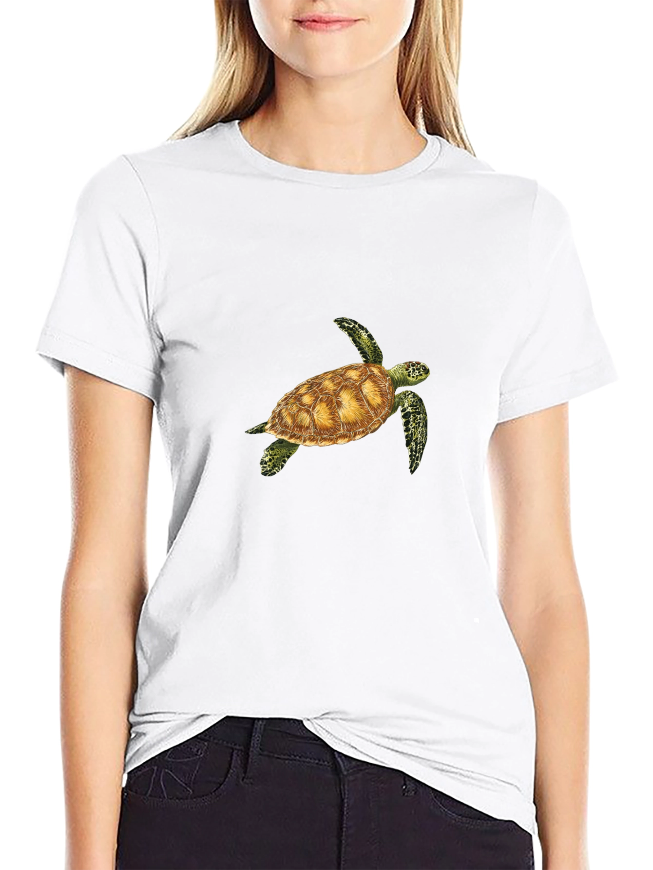 Sea Turtle Graphic Tee - Black
