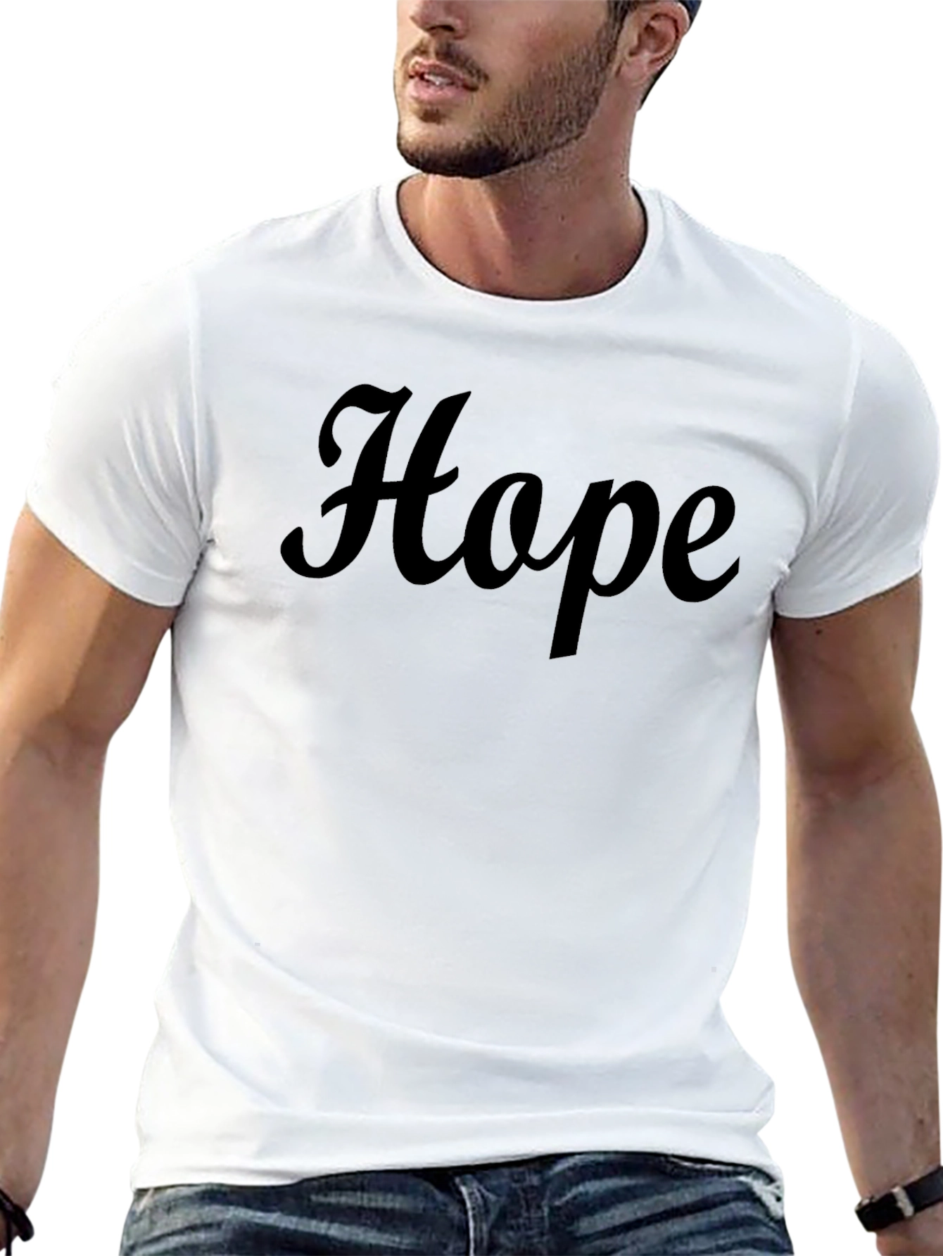Hope Graphic Tee - Soft Black Cotton Blend