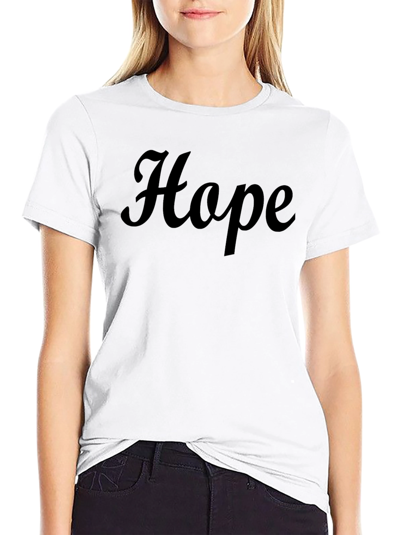 Hope Graphic Tee - Soft Black Cotton Blend