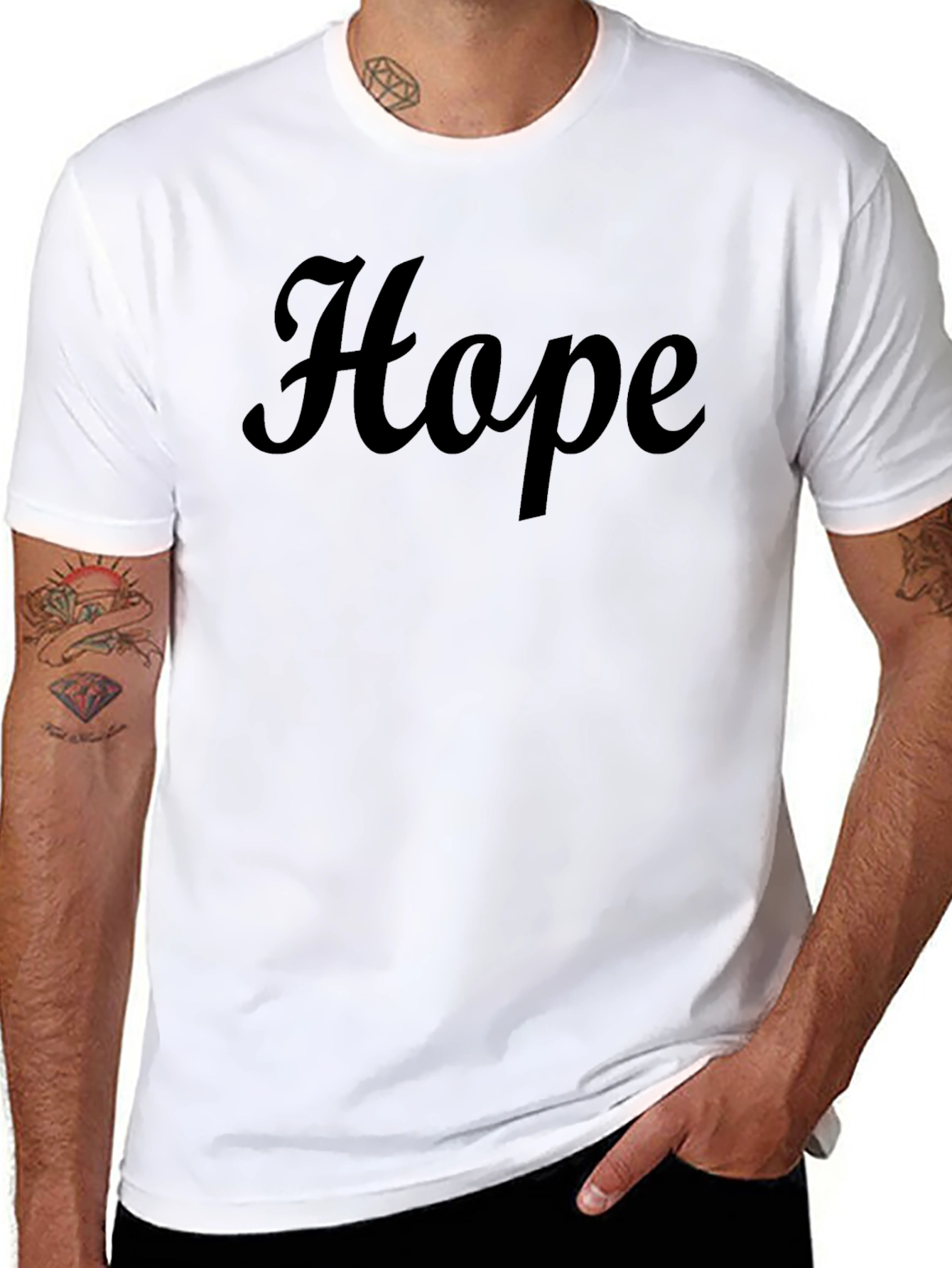 Hope Graphic Tee - Soft Black Cotton Blend
