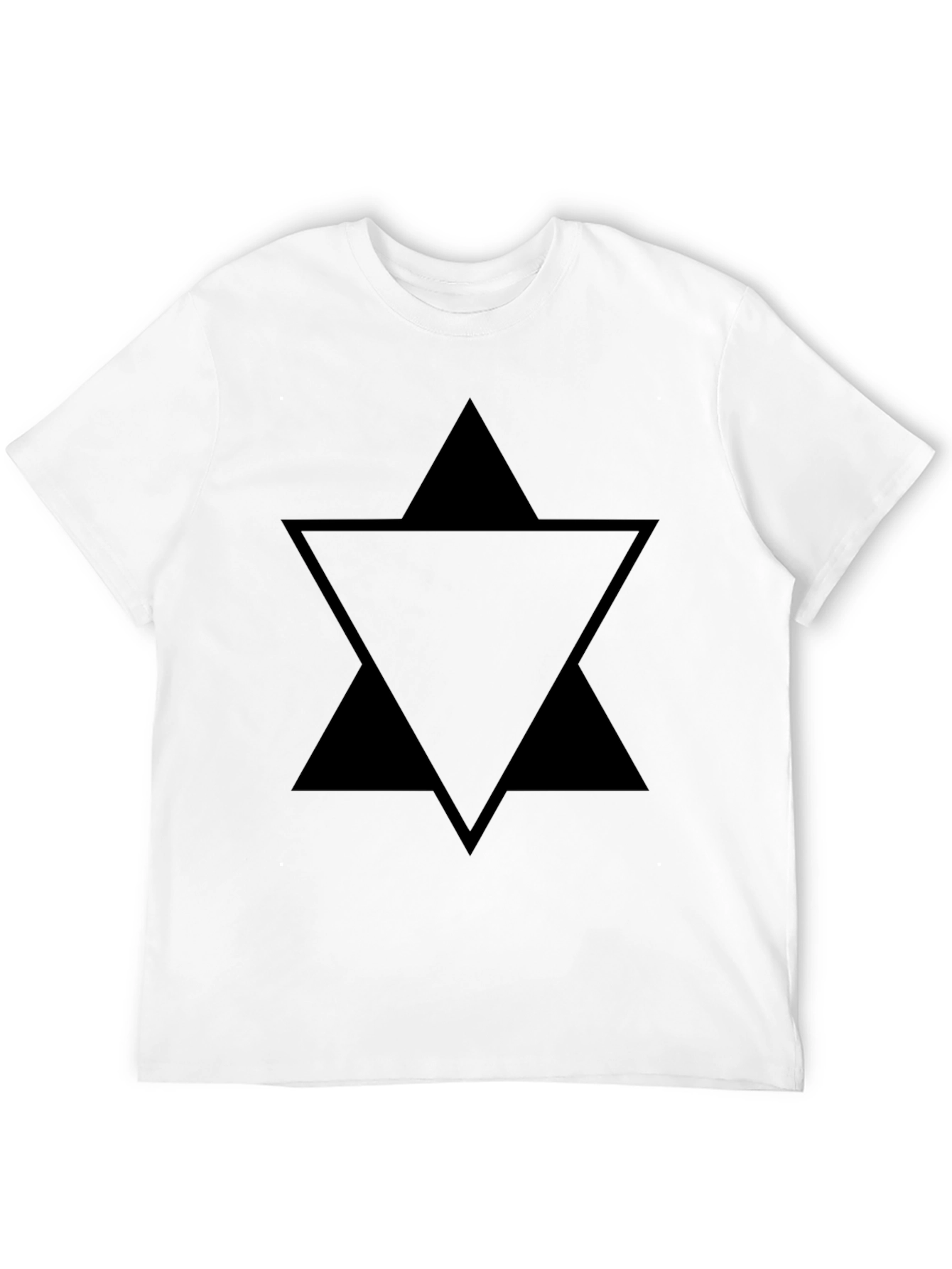 Geometric Triangle Star Black T-Shirt