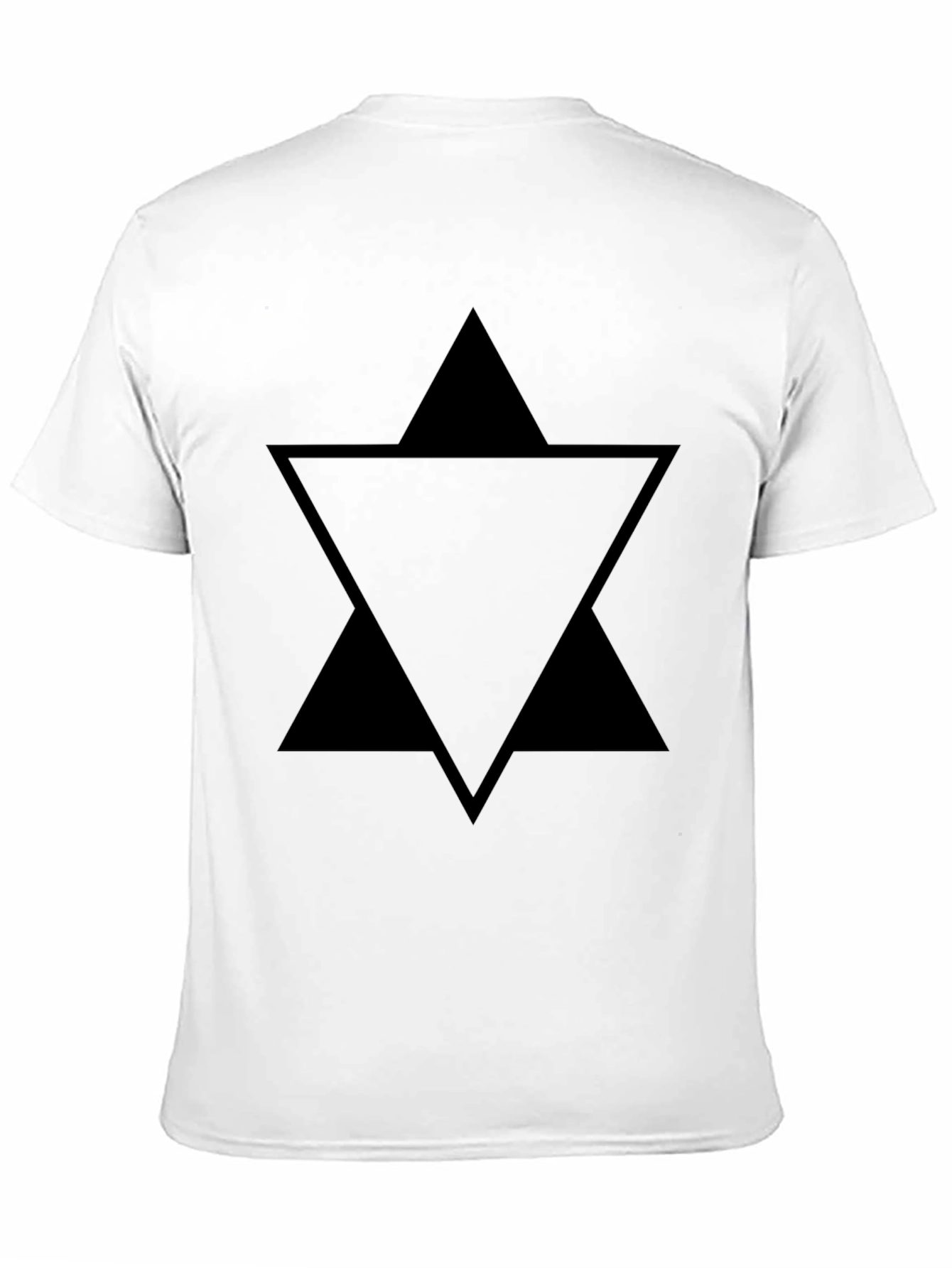 Geometric Triangle Star Black T-Shirt