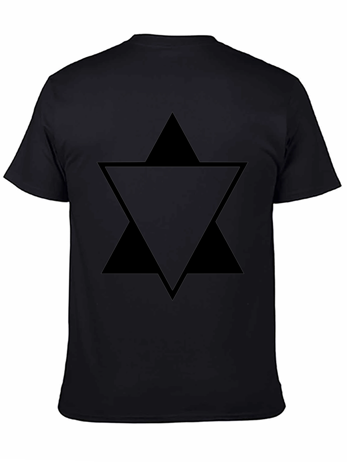 Geometric Triangle Star Black T-Shirt