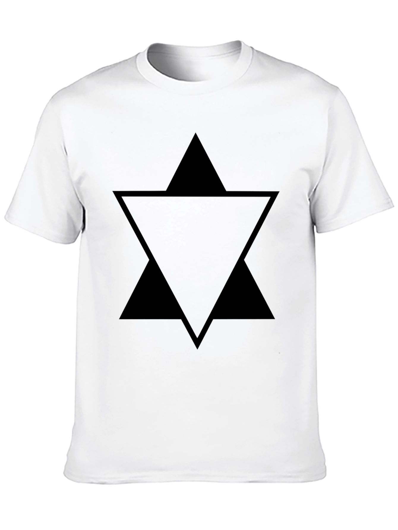 Geometric Triangle Star Black T-Shirt
