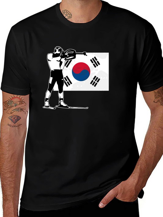 Biathlon South Korea Flag T-Shirt