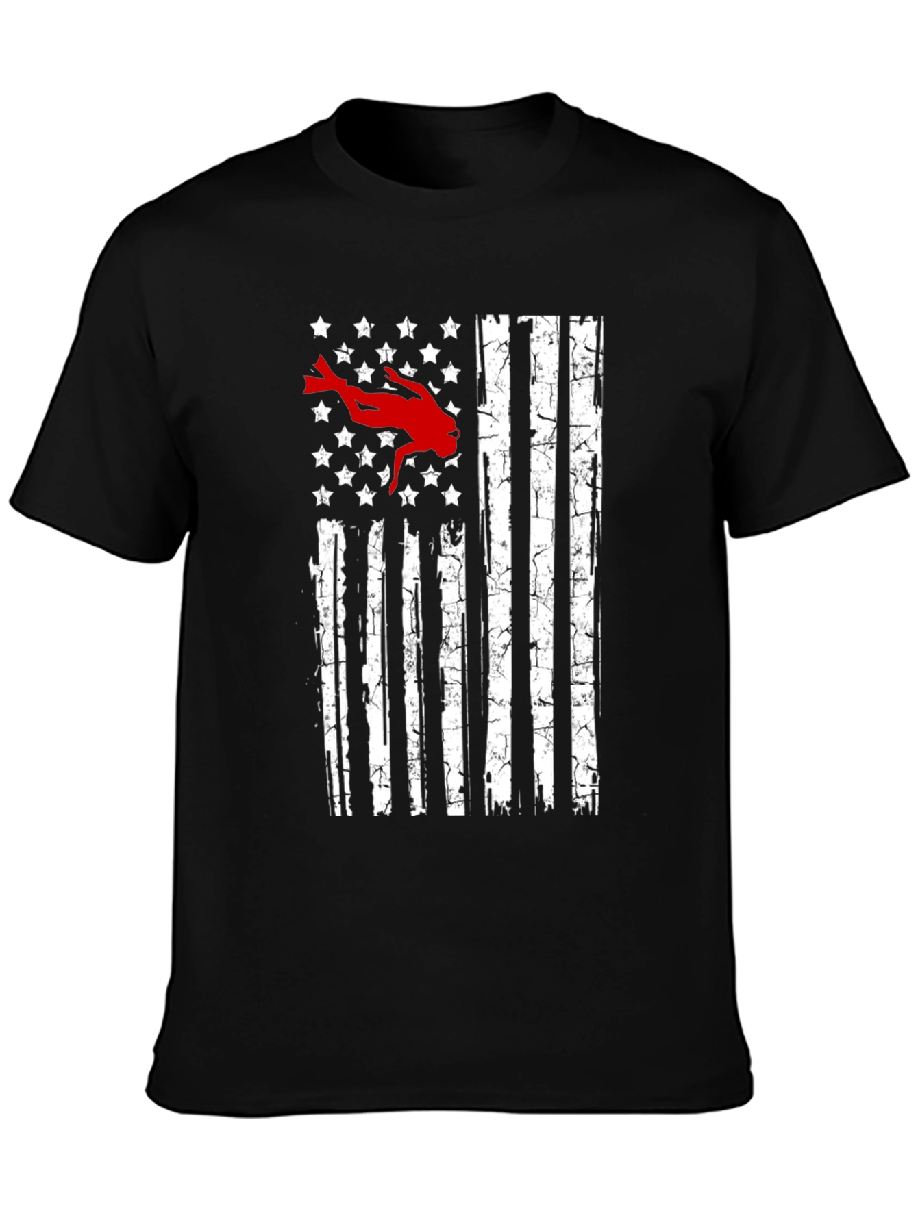 Diver USA Flag Graphic T-Shirt