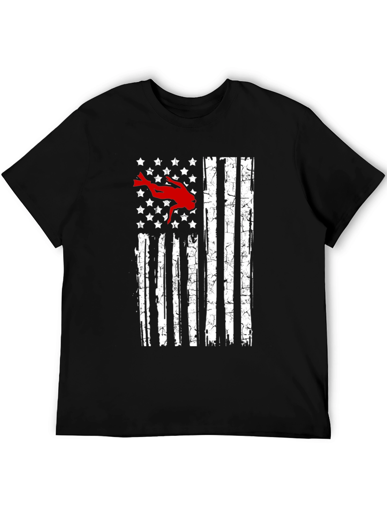 Diver USA Flag Graphic T-Shirt