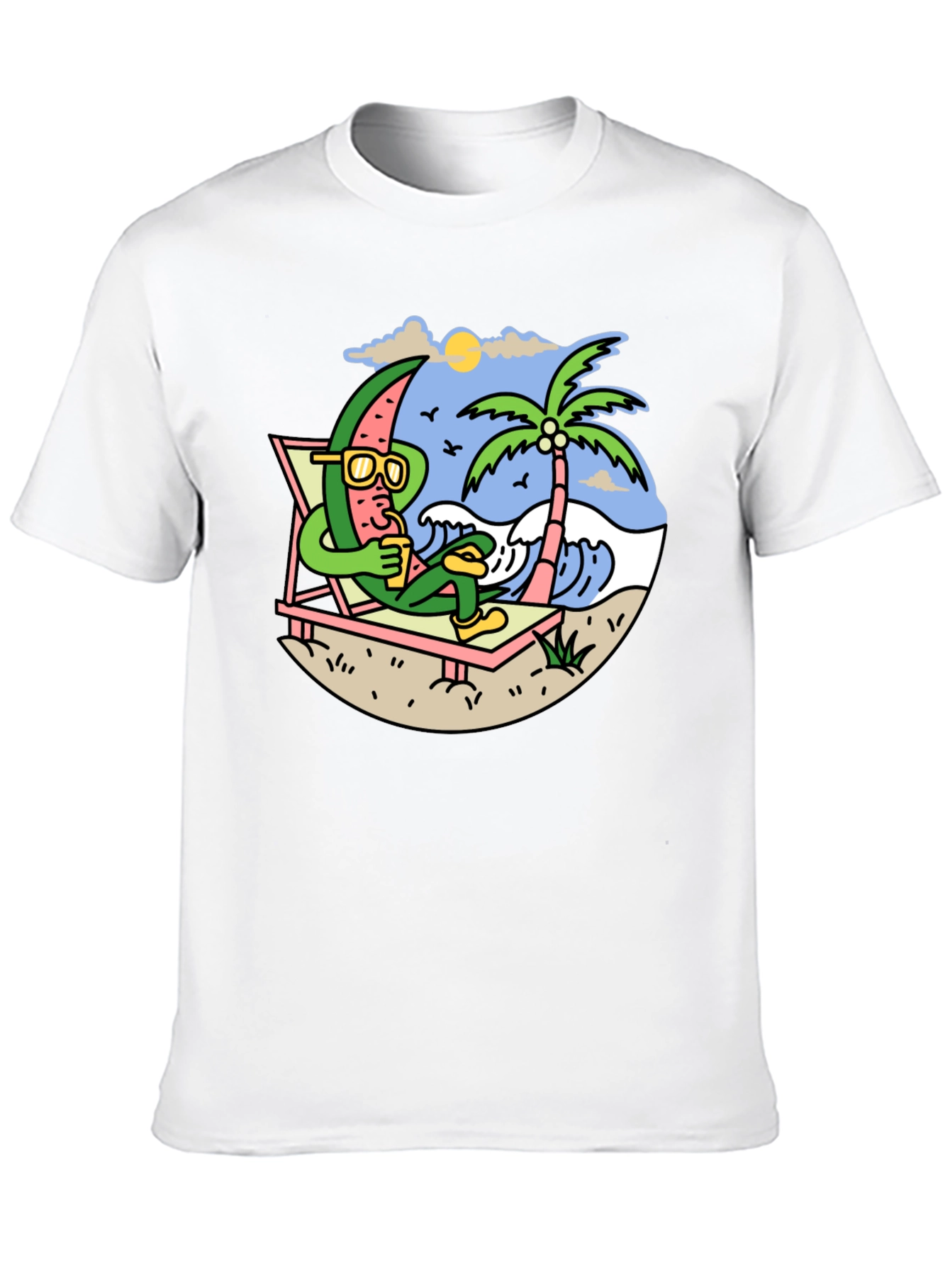 Relaxing Watermelon Graphic Tee - Summer Vibes