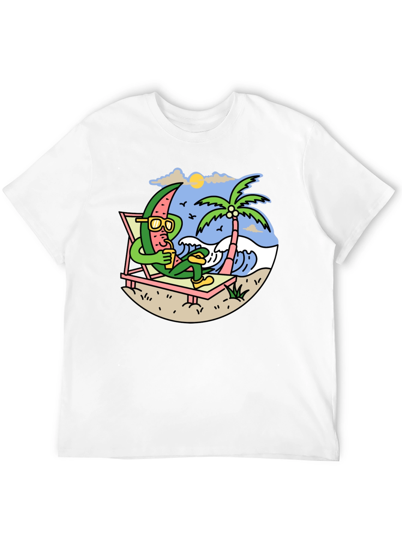 Relaxing Watermelon Graphic Tee - Summer Vibes
