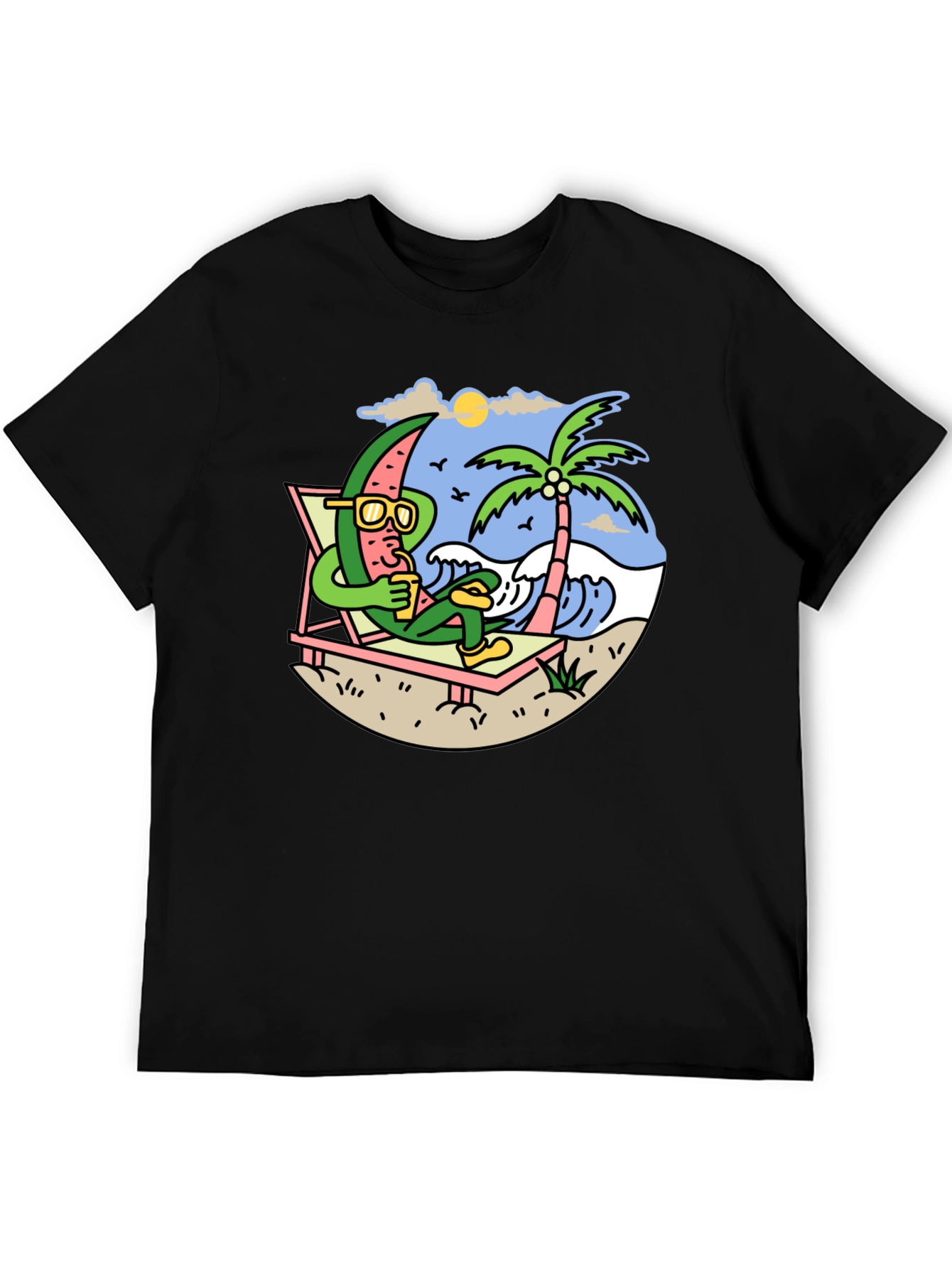 Relaxing Watermelon Graphic Tee - Summer Vibes