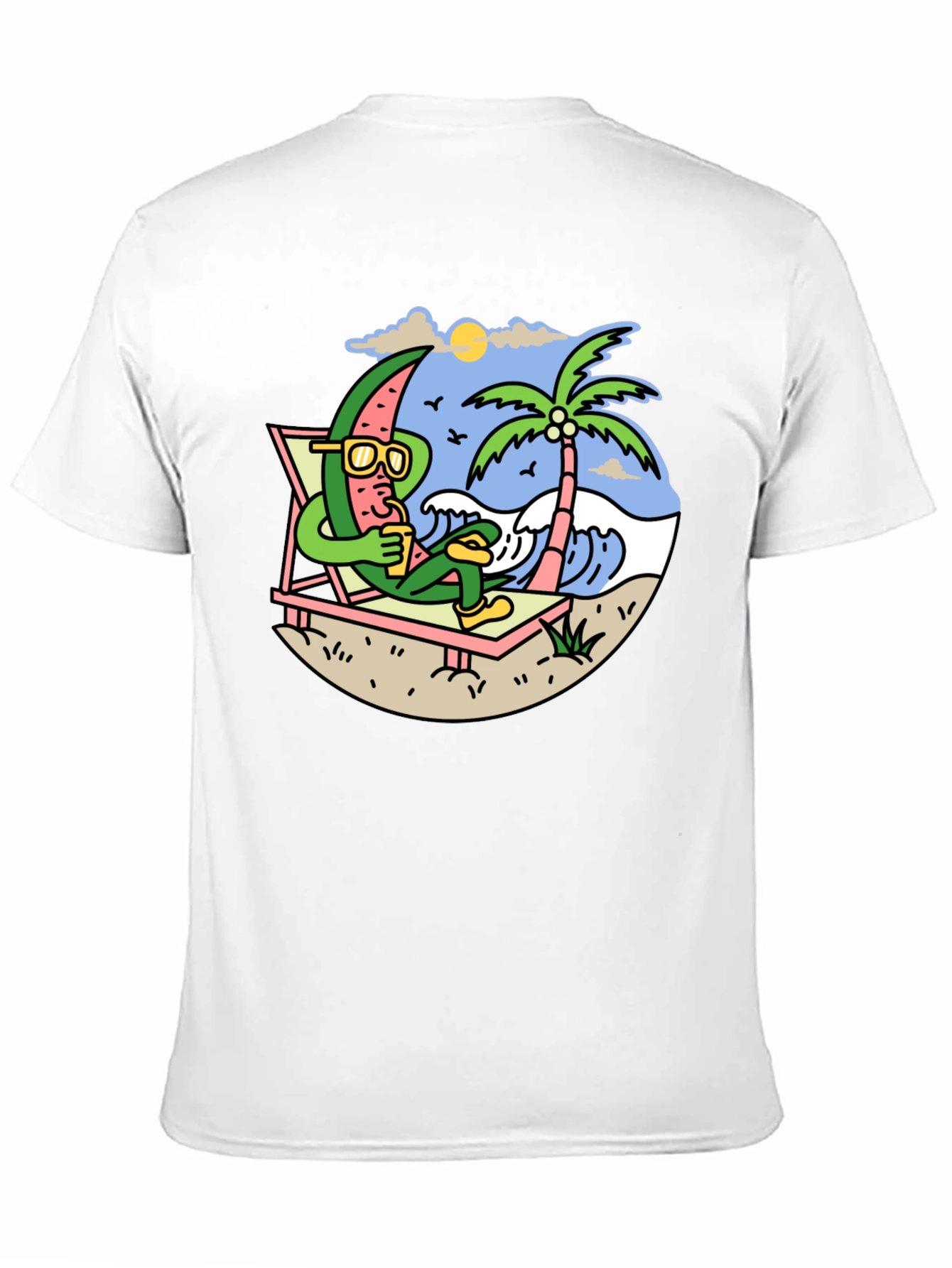 Relaxing Watermelon Graphic Tee - Summer Vibes