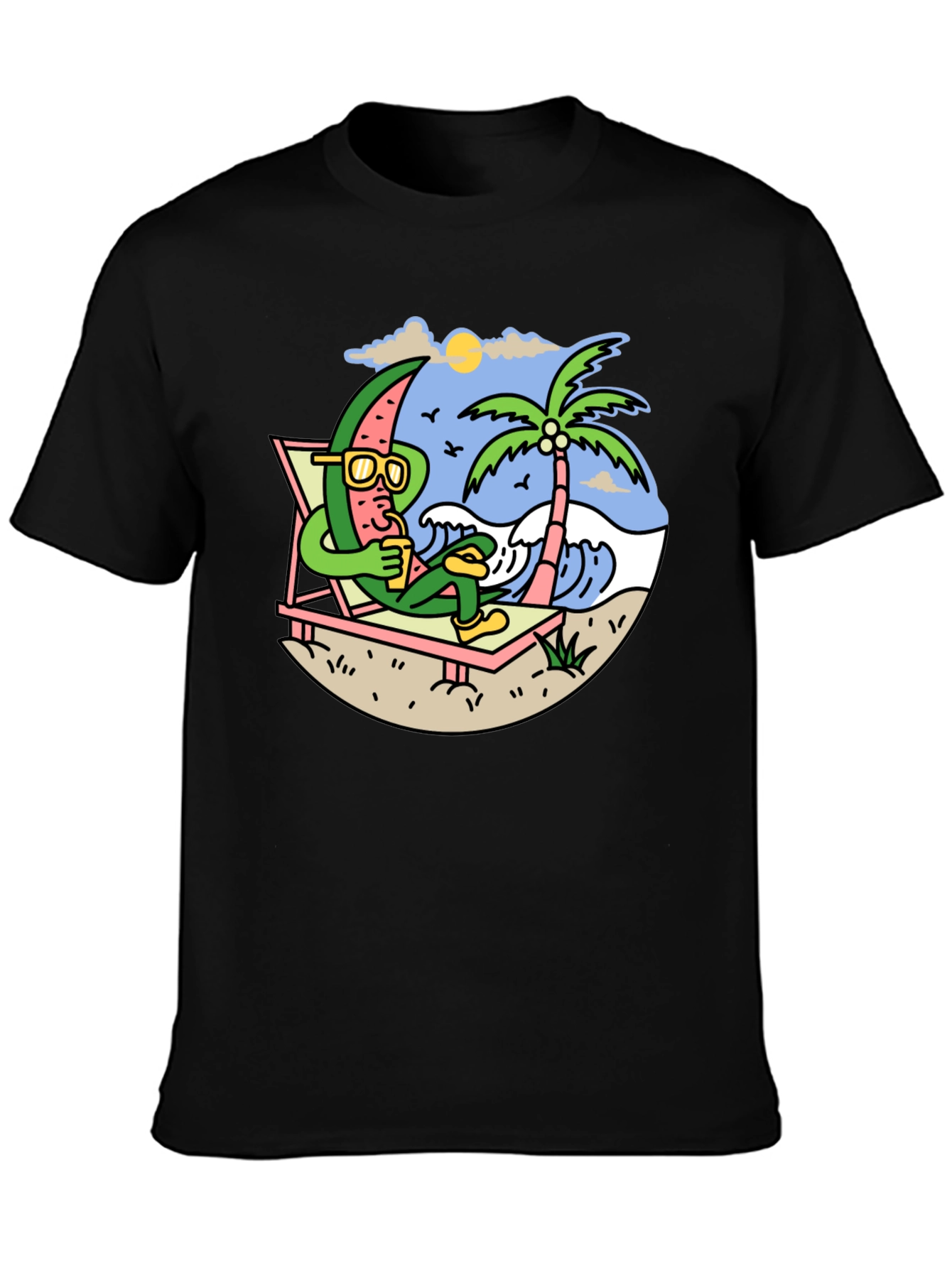 Relaxing Watermelon Graphic Tee - Summer Vibes
