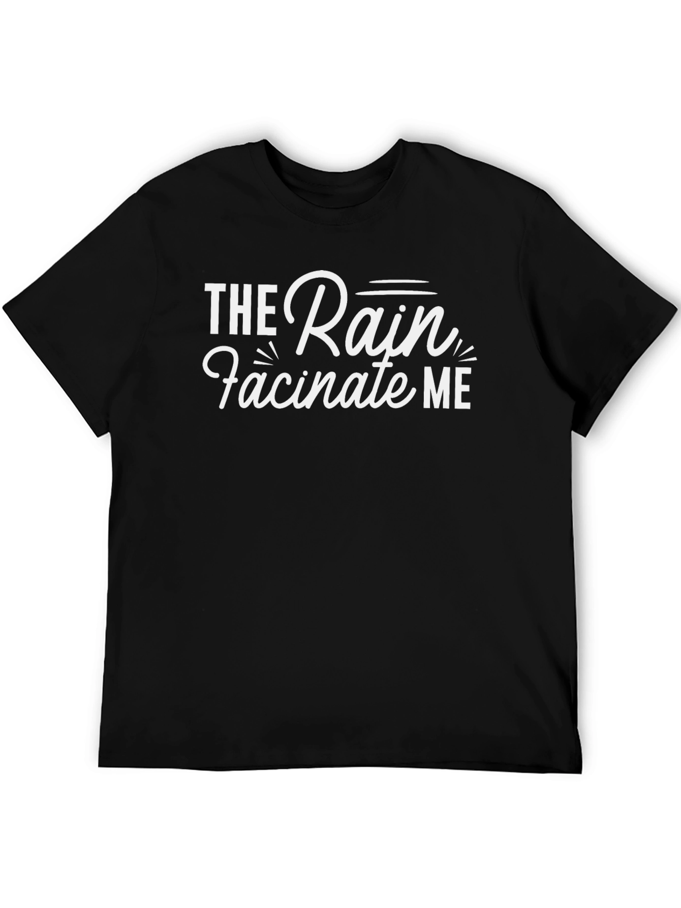 The Rain Fascinate Me Black Graphic T-Shirt
