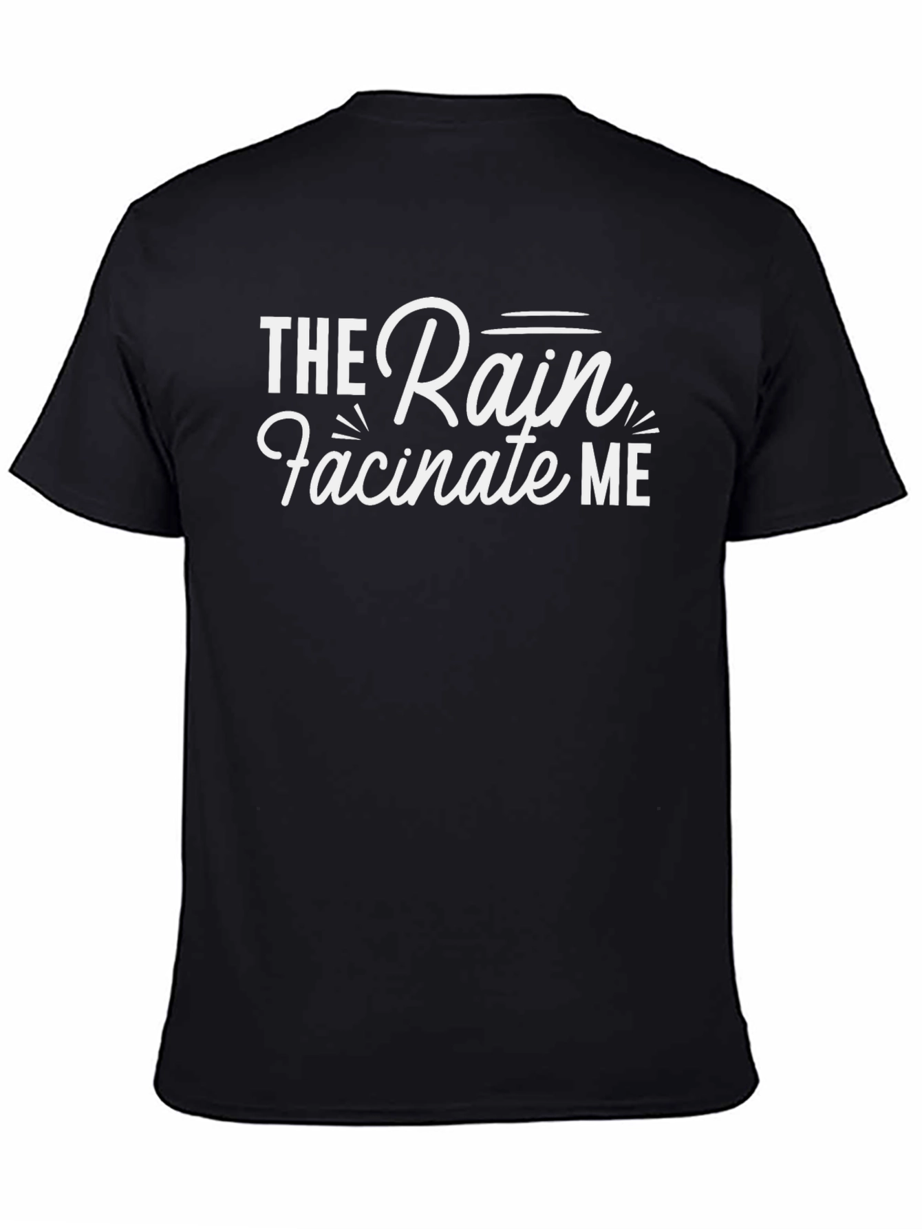 The Rain Fascinate Me Black Graphic T-Shirt