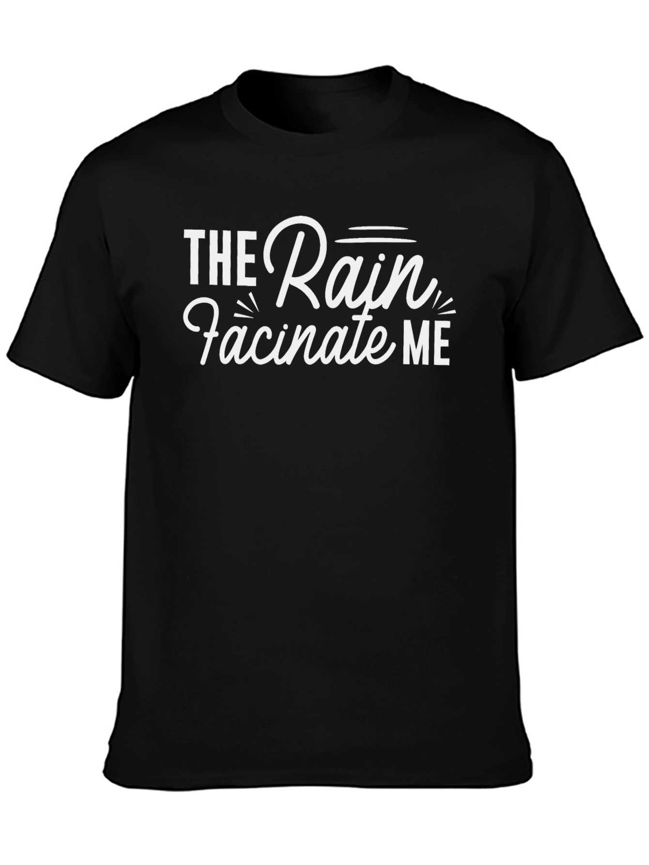 The Rain Fascinate Me Black Graphic T-Shirt