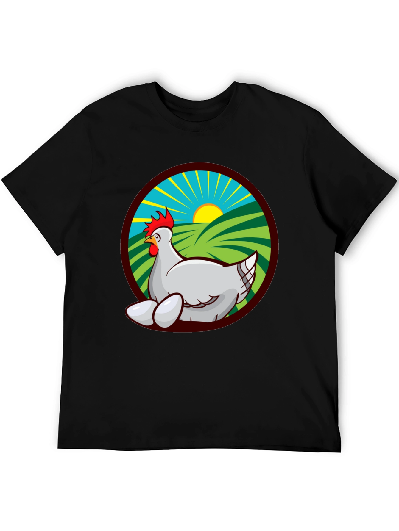 Chicken and Eggs Graphic Tee - Farm Fresh Design