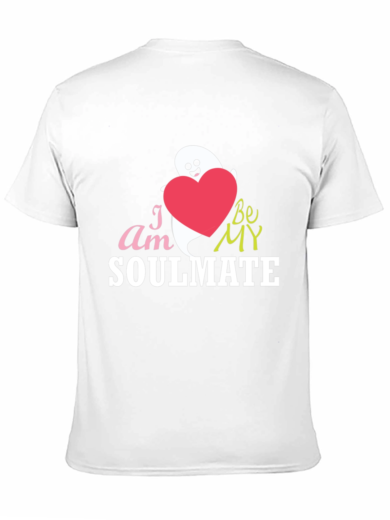 Soulmate Graphic Tee - Cute Ghost & Heart Design