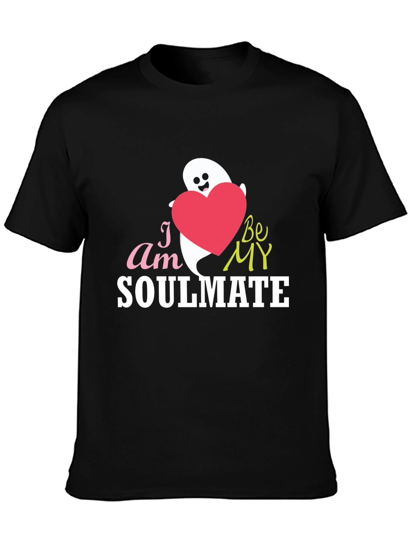 Soulmate Graphic Tee - Cute Ghost & Heart Design