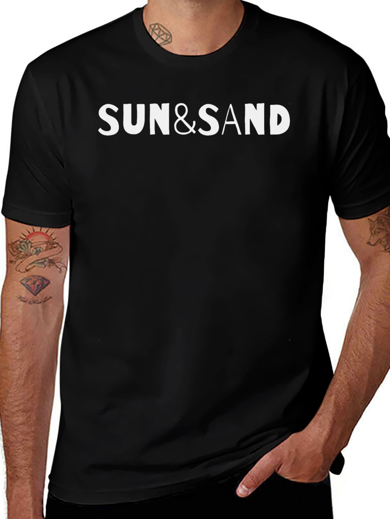 Sun & Sand Black Graphic Tee