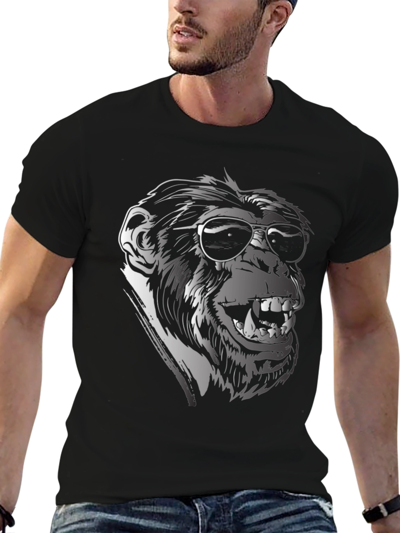 Cool Monkey Graphic T-Shirt