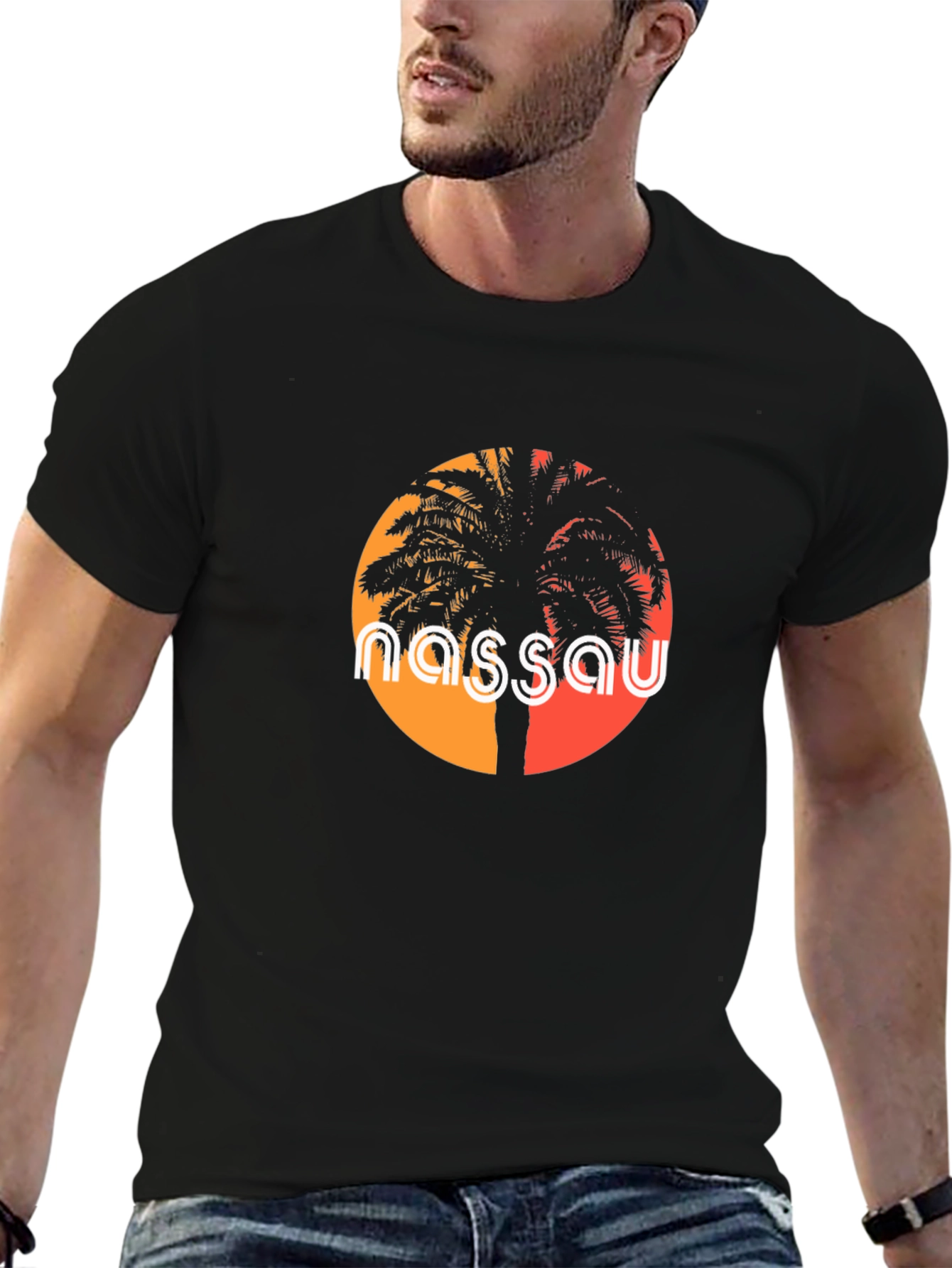 Nassau Palm Graphic Tee - Black