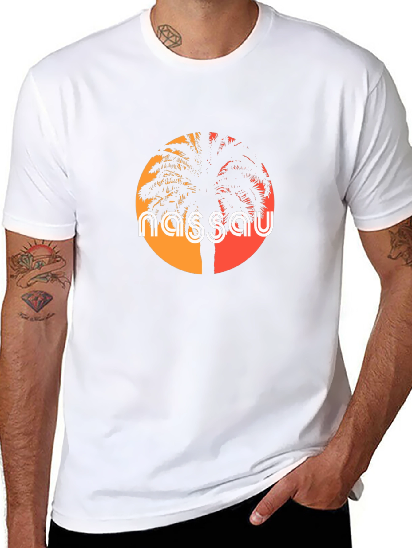 Nassau Palm Graphic Tee - Black