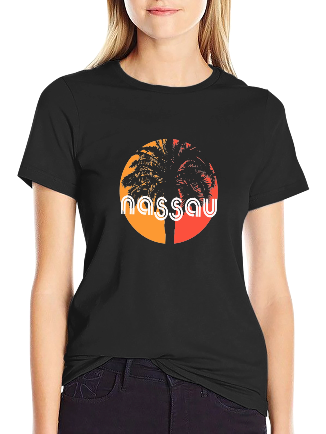 Nassau Palm Graphic Tee - Black