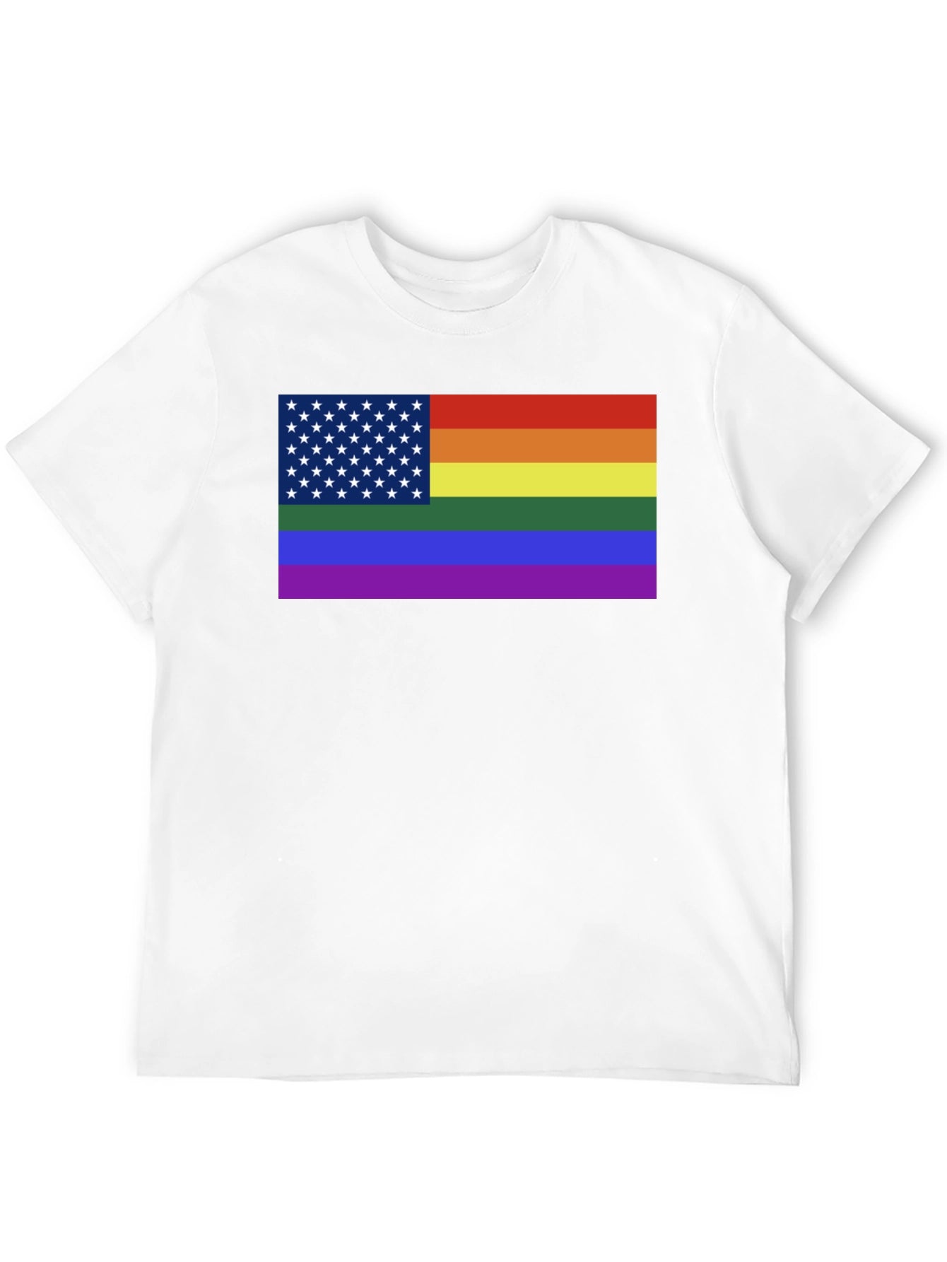 Pride Flag USA Tee - Unisex Black T-Shirt