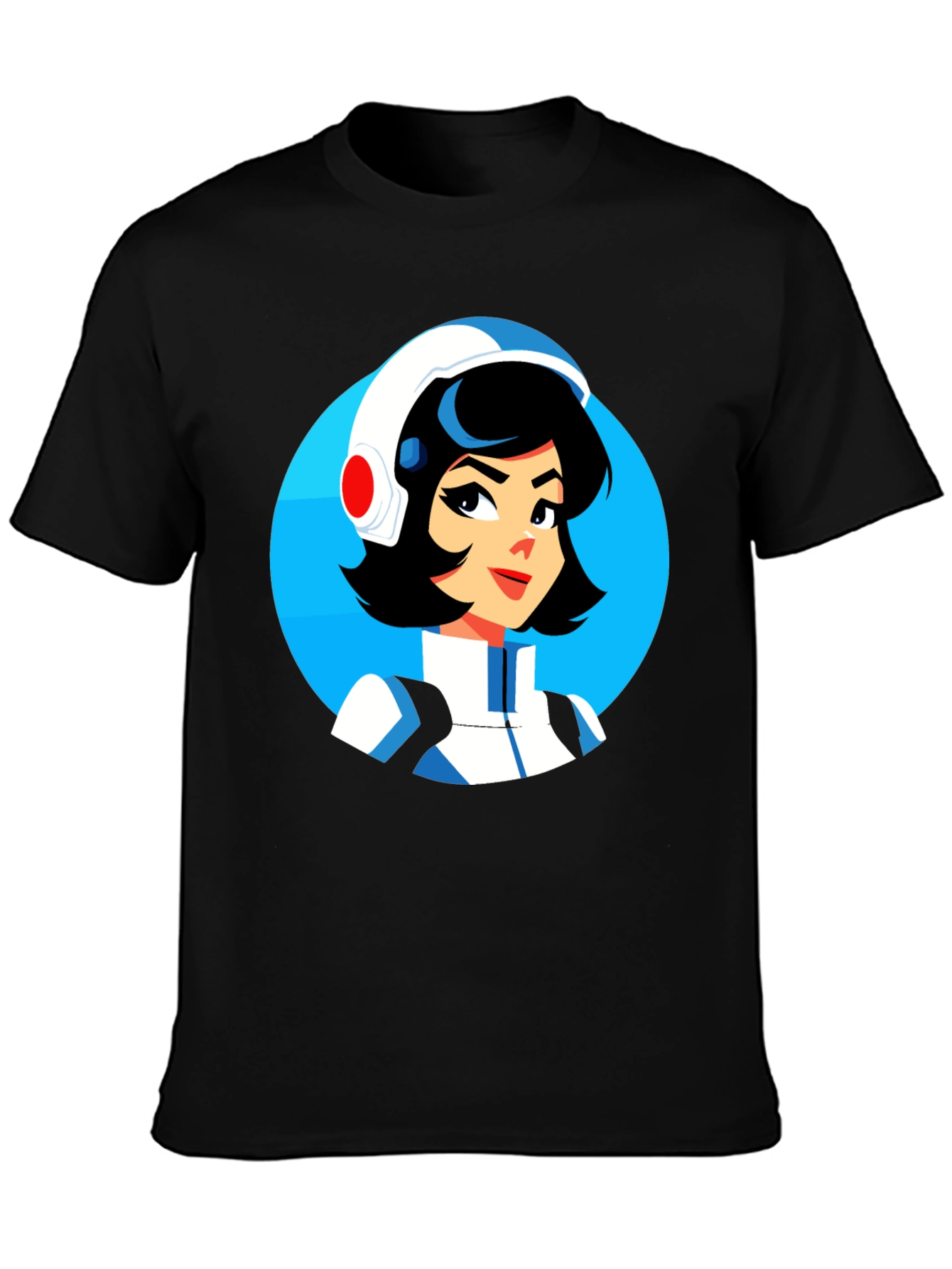 Retro Cartoon Graphic Black T-Shirt