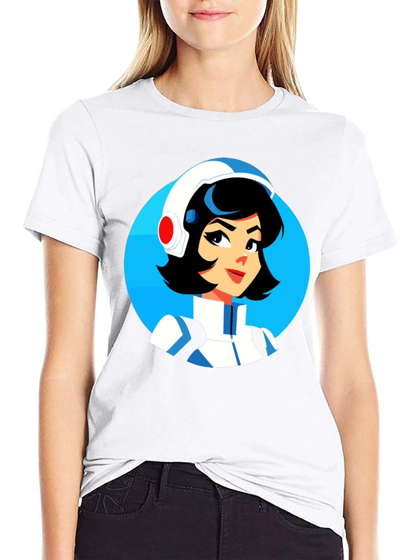 Retro Cartoon Graphic Black T-Shirt