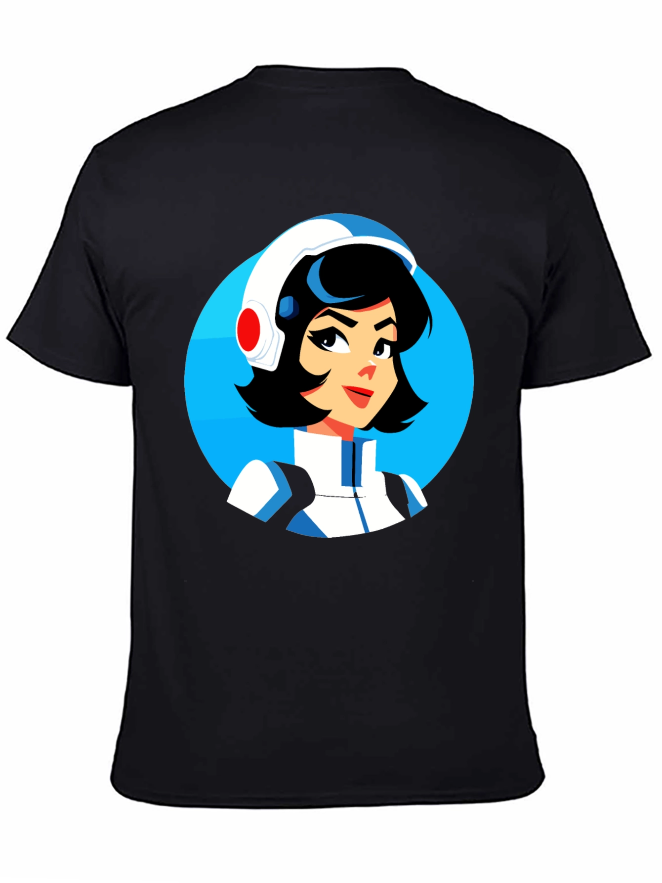 Retro Cartoon Graphic Black T-Shirt