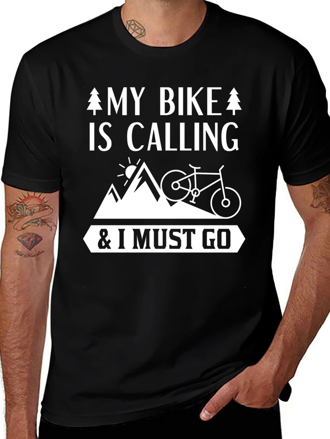 My Bike Is Calling Mens T-Shirt