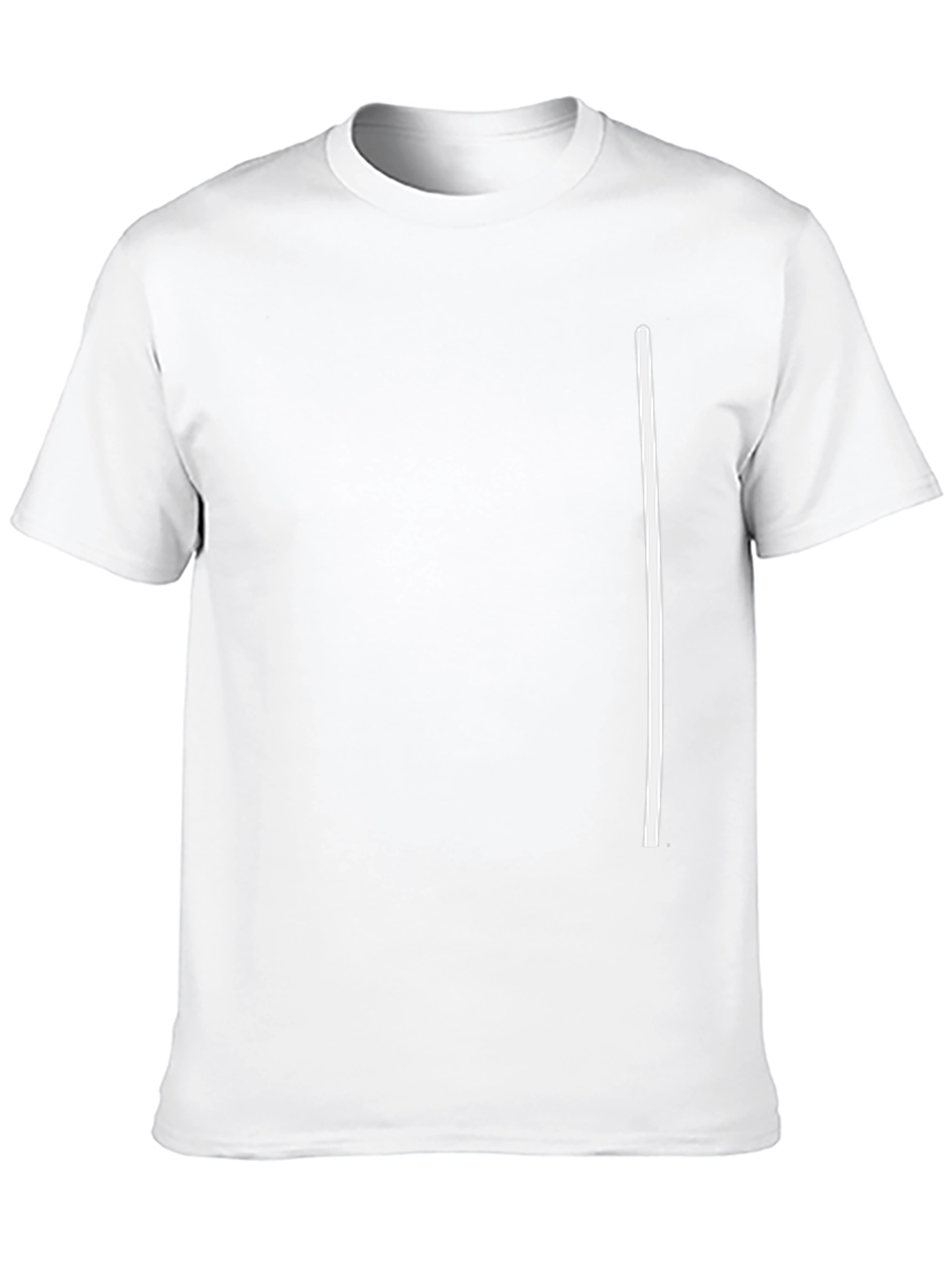 Mens Black T-Shirt with White Accent Line
