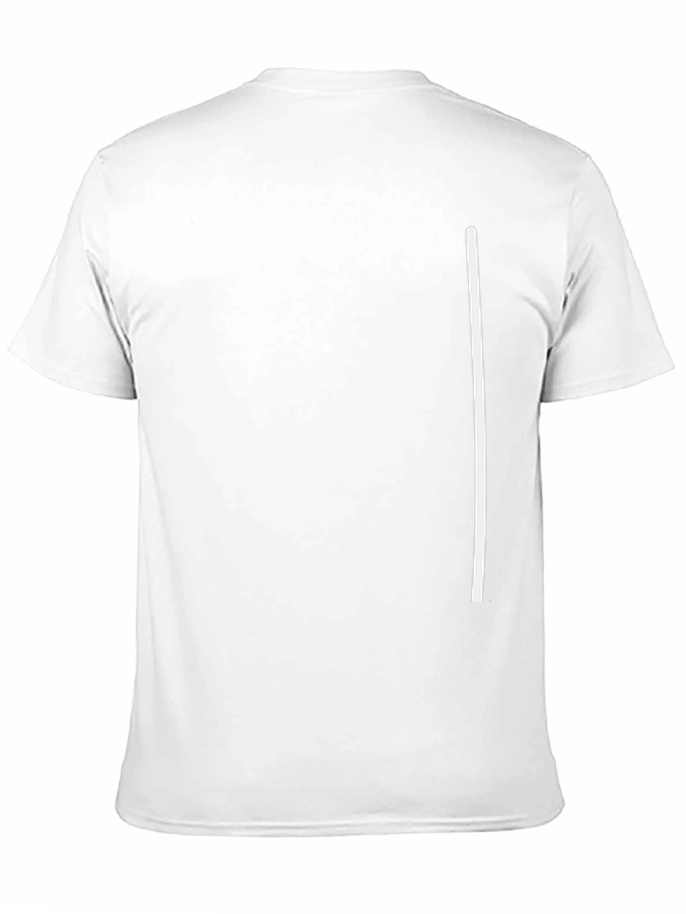 Mens Black T-Shirt with White Accent Line