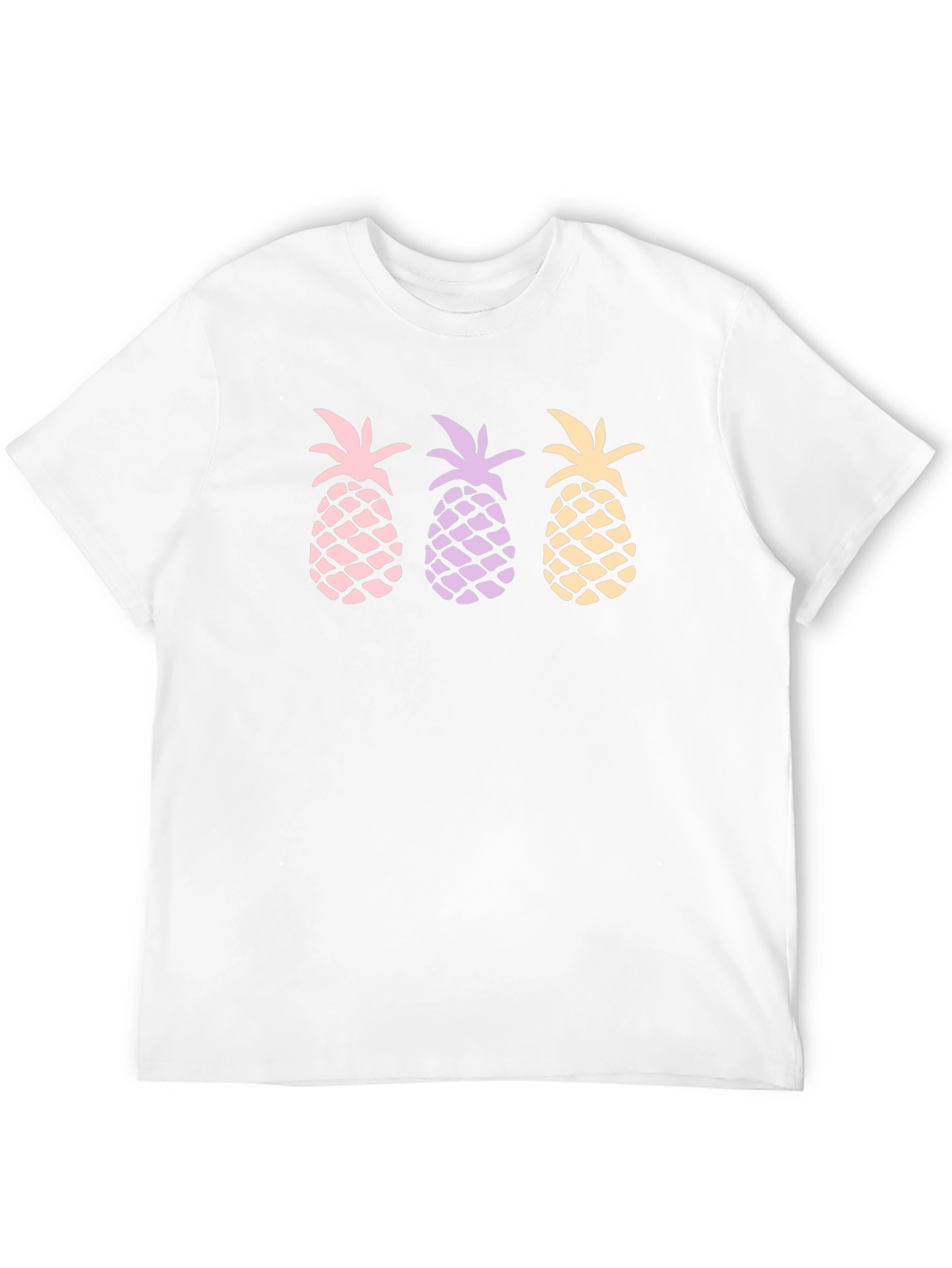 Pineapple Trio Graphic T-Shirt - Casual Black Tee