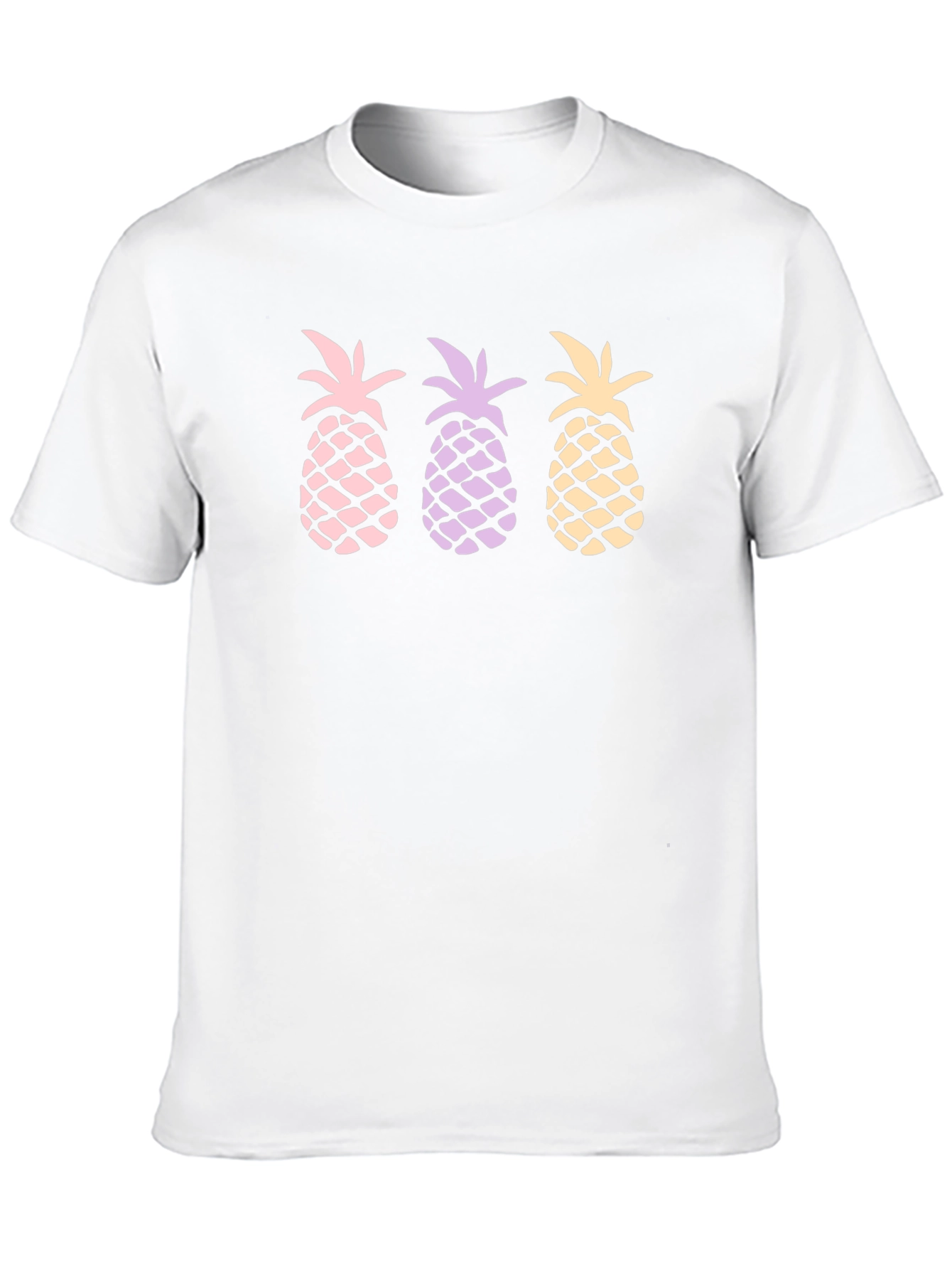 Pineapple Trio Graphic T-Shirt - Casual Black Tee