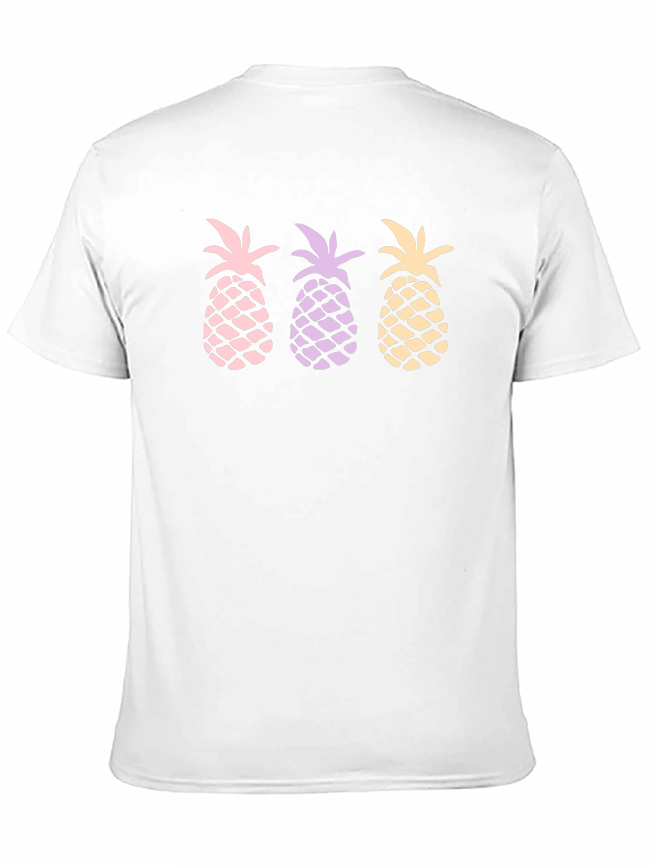 Pineapple Trio Graphic T-Shirt - Casual Black Tee