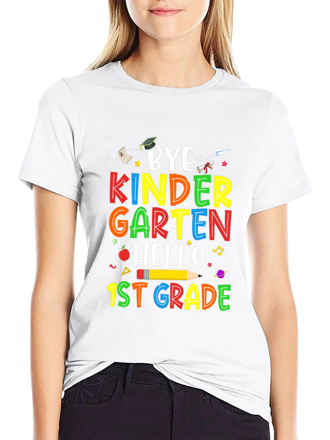 Bye Kindergarten Hello 1st Grade Kids T-Shirt