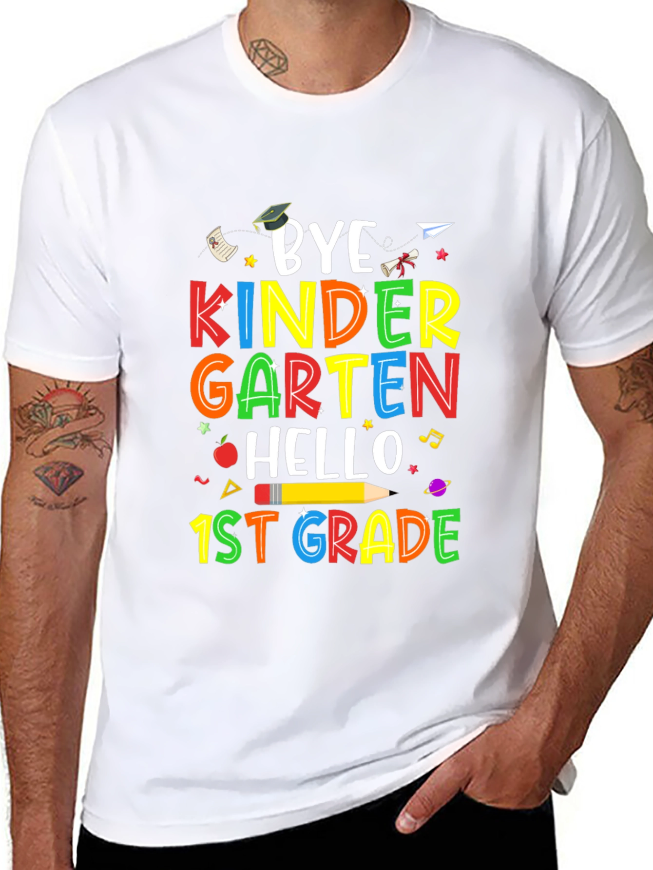Bye Kindergarten Hello 1st Grade Kids T-Shirt