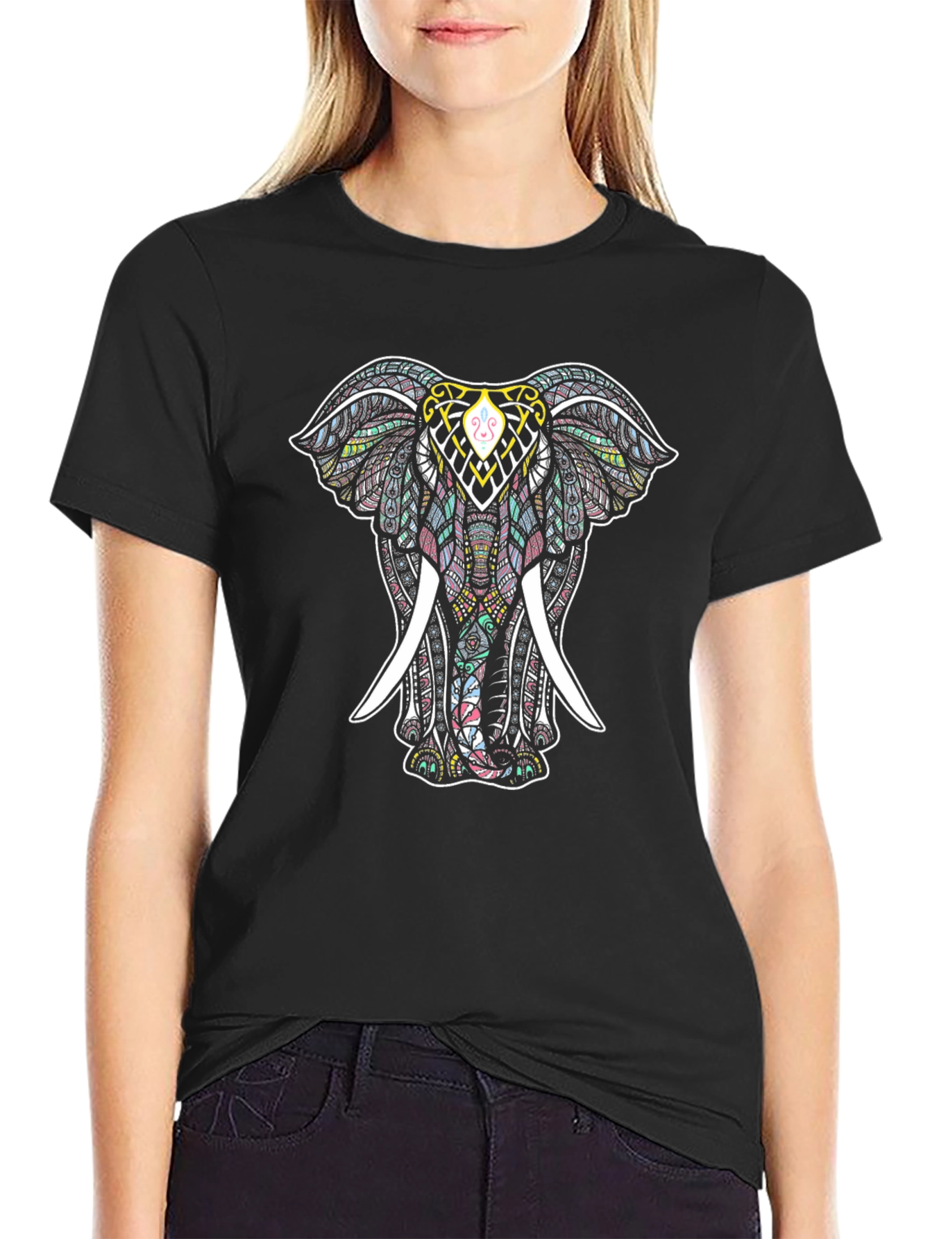 Elephant Mandala Graphic Tee - Stylish Mens T-Shirt