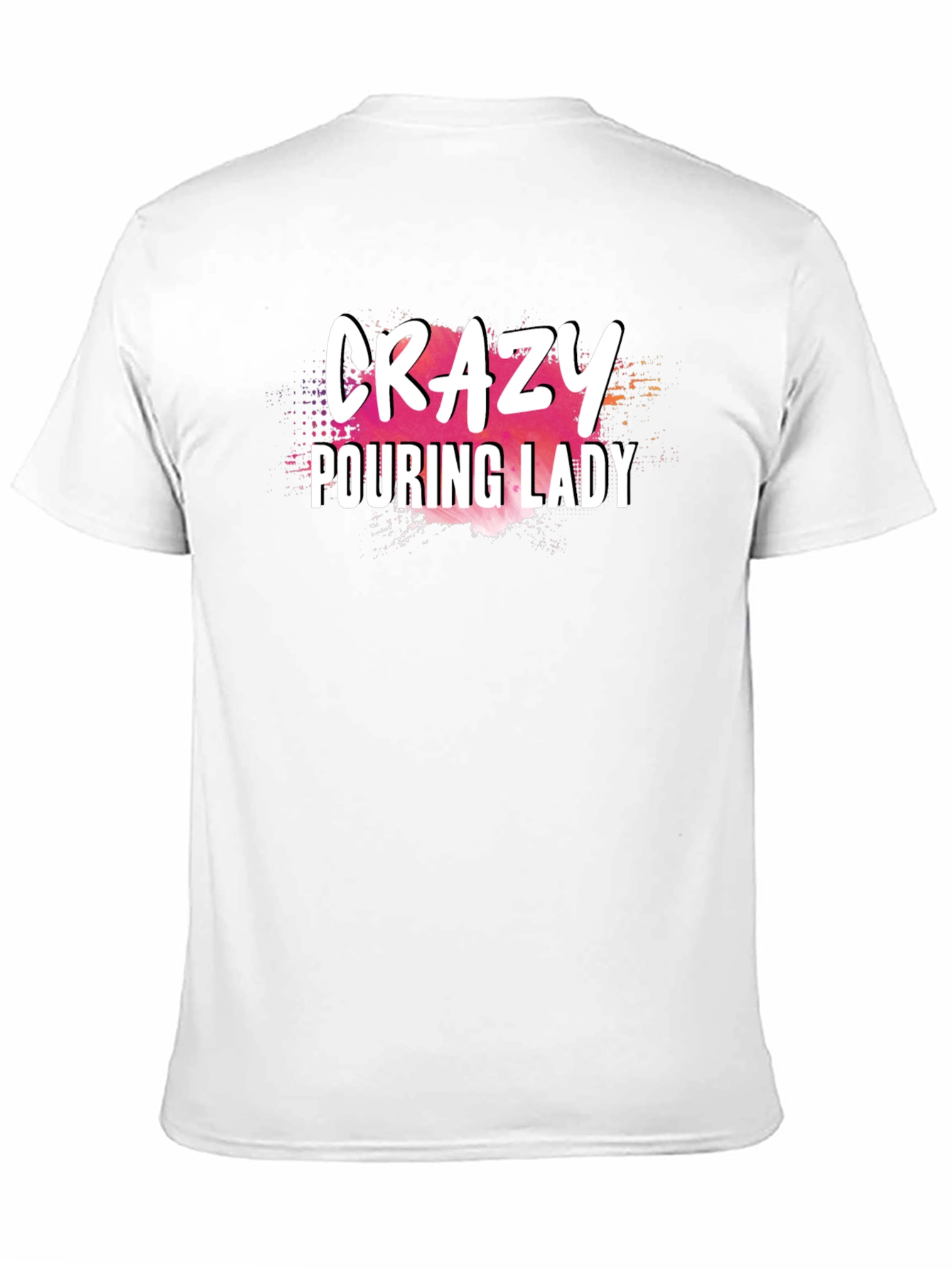 Crazy Pouring Lady Graphic Tee - Black