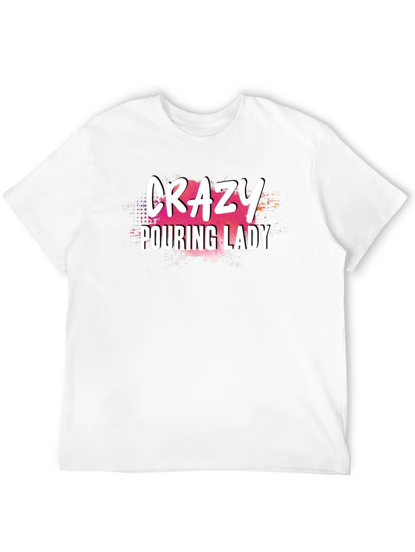 Crazy Pouring Lady Graphic Tee - Black