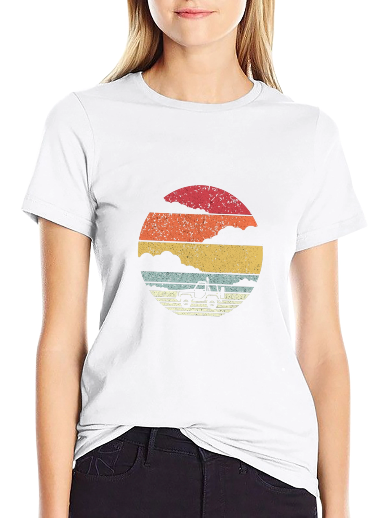 Retro Sunset Jeep T-Shirt