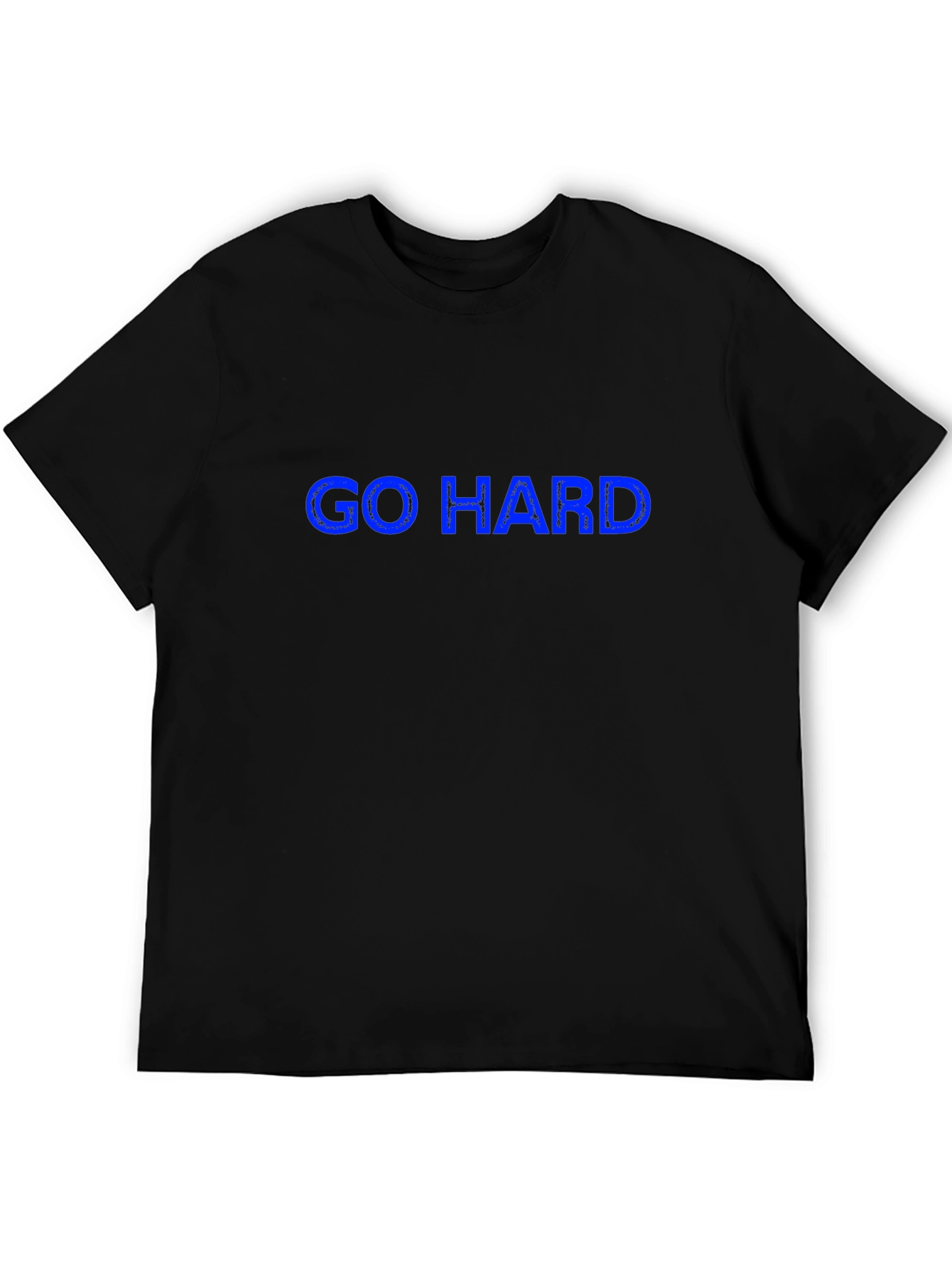 Go Hard Graphic Tee - Black Cotton T-Shirt