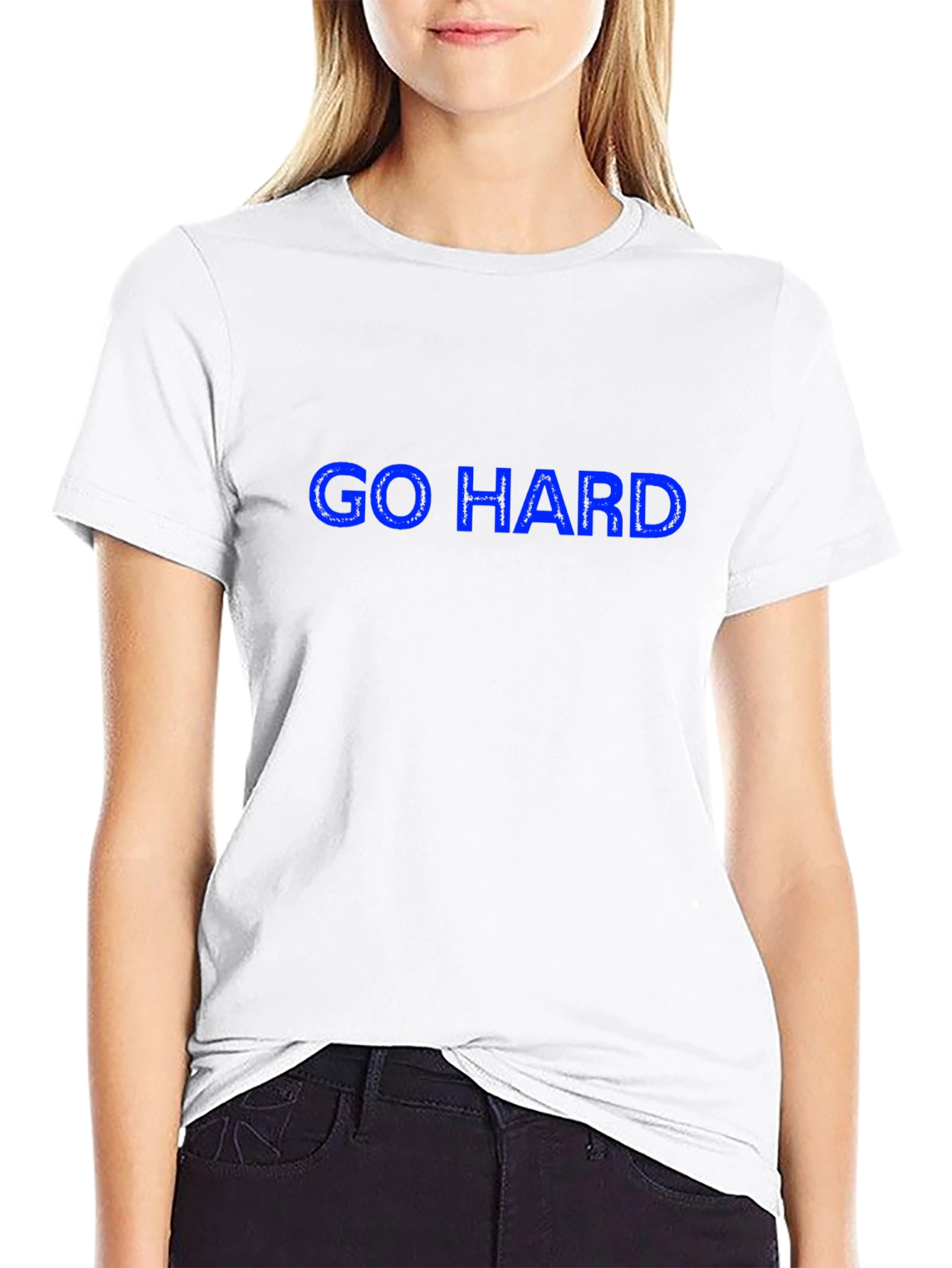 Go Hard Graphic Tee - Black Cotton T-Shirt