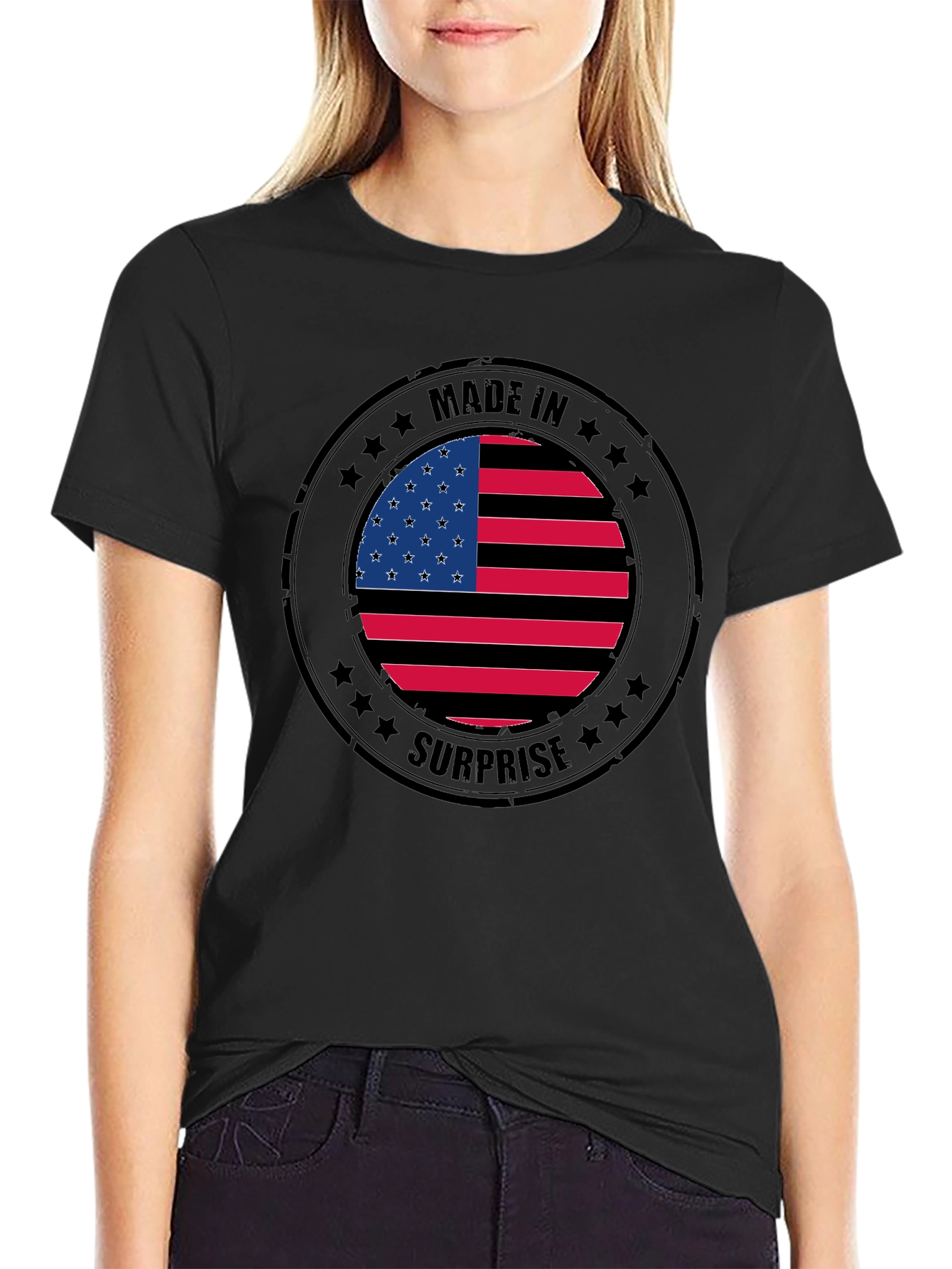 Made in Surprise USA Flag T-Shirt