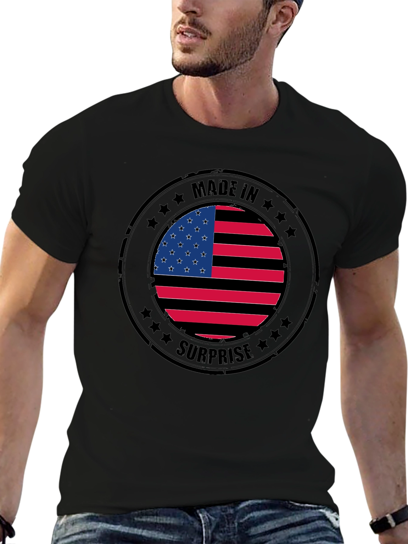 Made in Surprise USA Flag T-Shirt