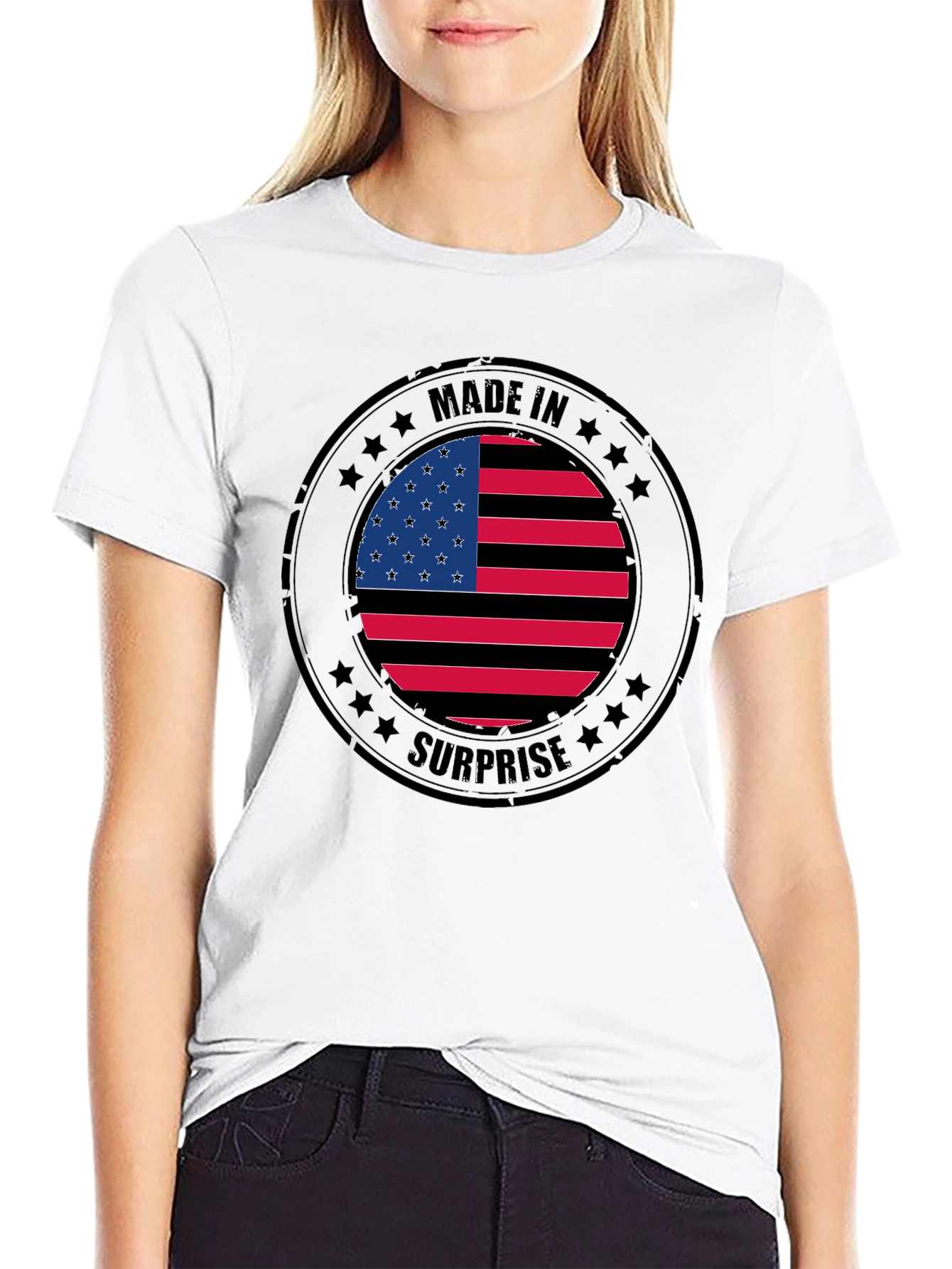 Made in Surprise USA Flag T-Shirt