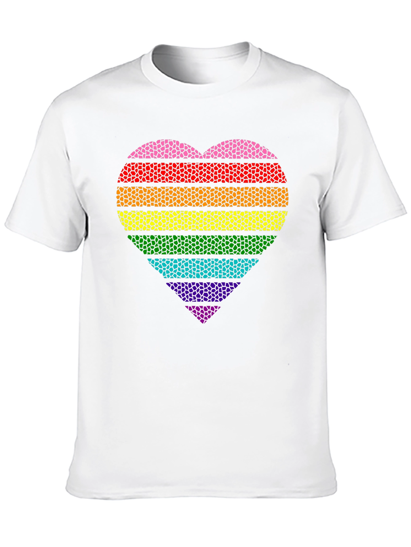 Rainbow Pride Heart T-Shirt - Black