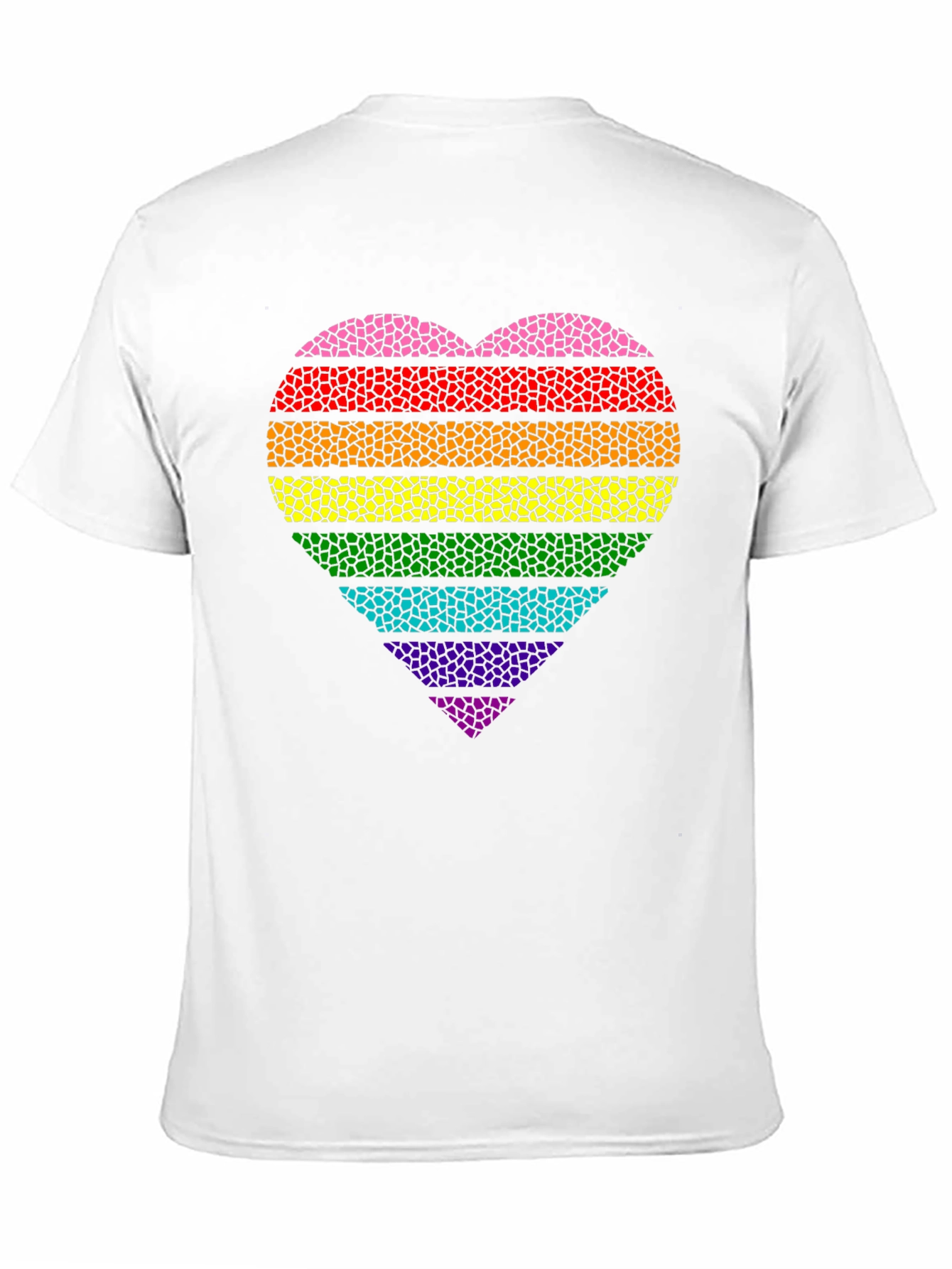 Rainbow Pride Heart T-Shirt - Black